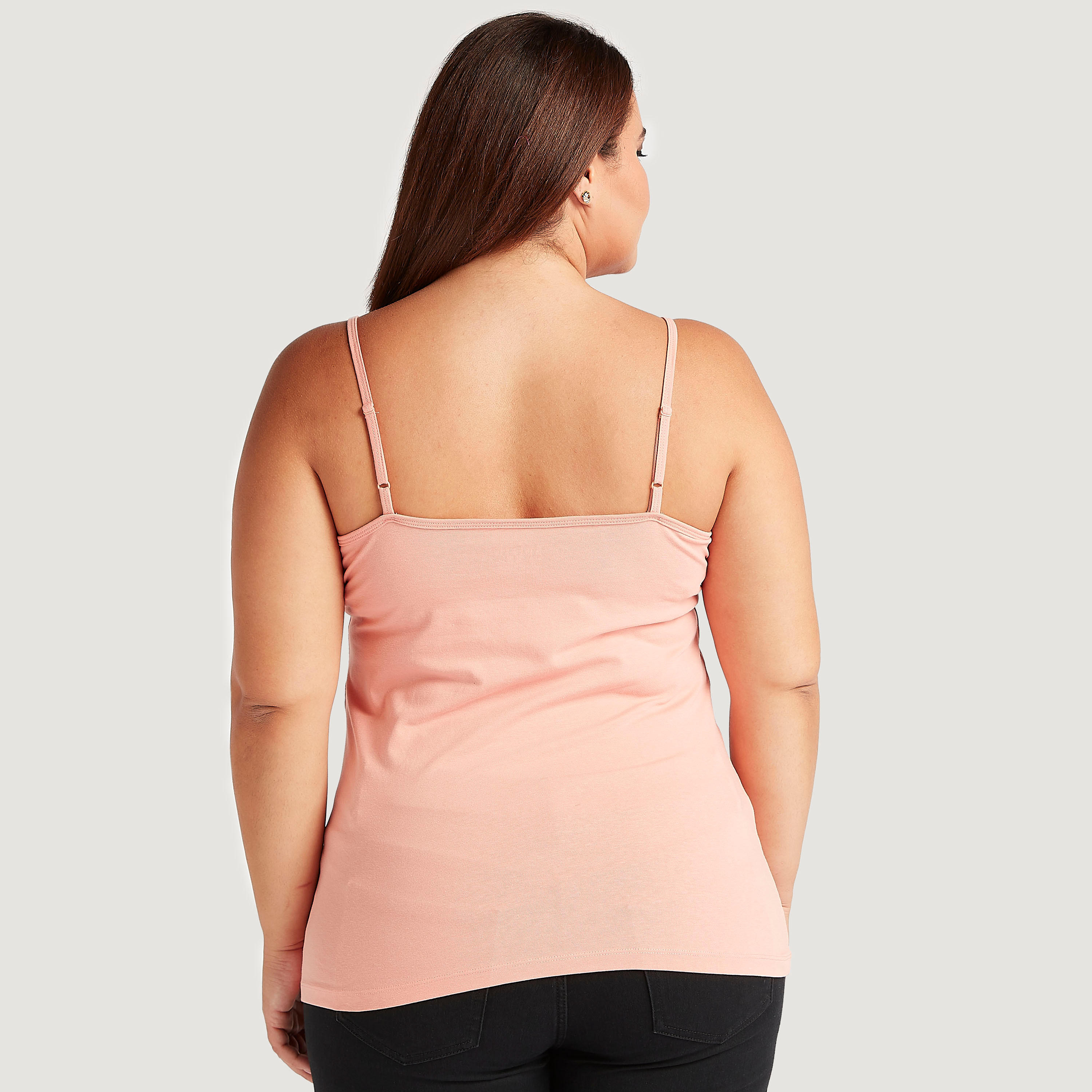 فيست سادة بياقة عميقة وحمّالات رفيعة-women-clothing-tshirts-image-4