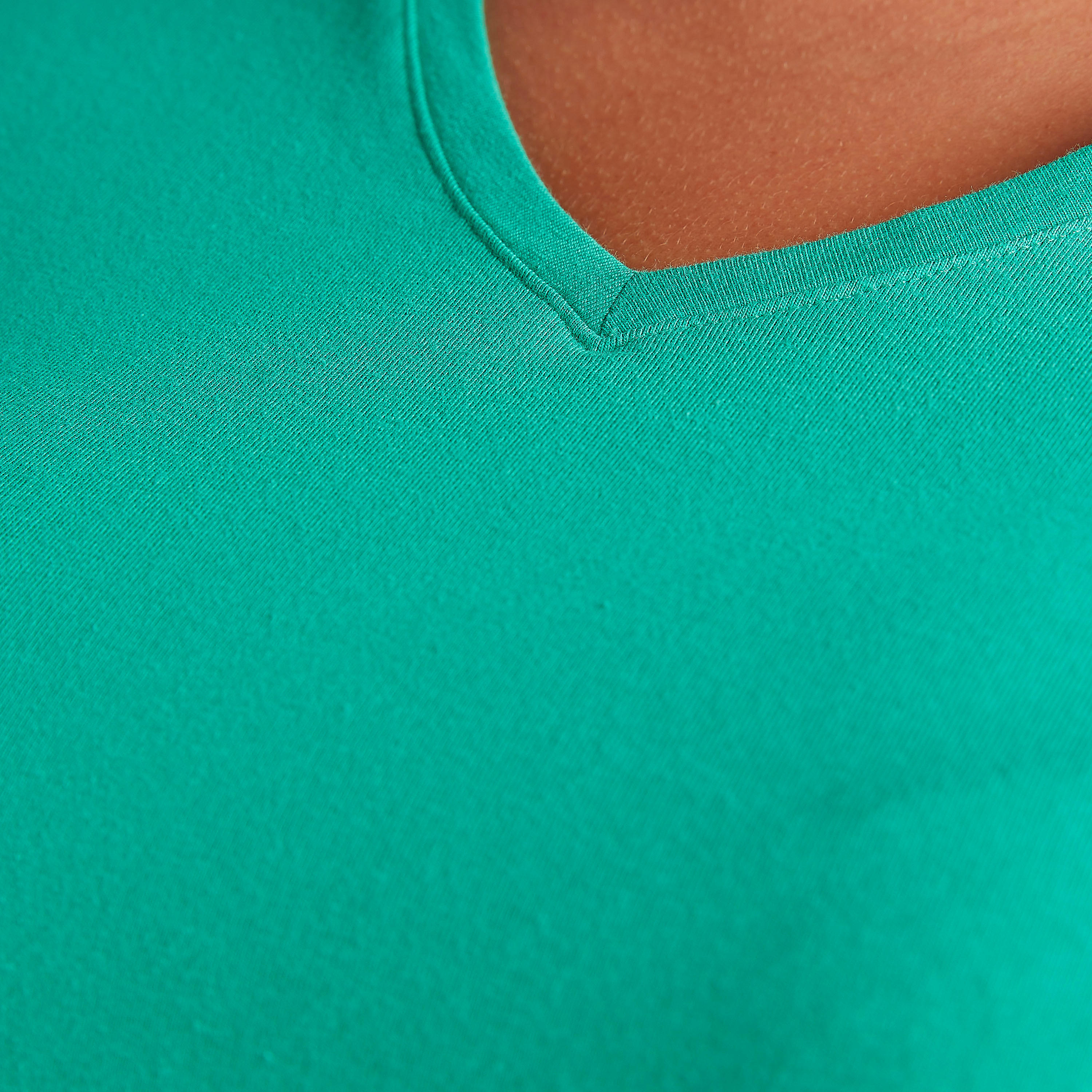تيشيرت سادة بياقة V وأكمام قصيرة-women-clothing-tshirts-image-5