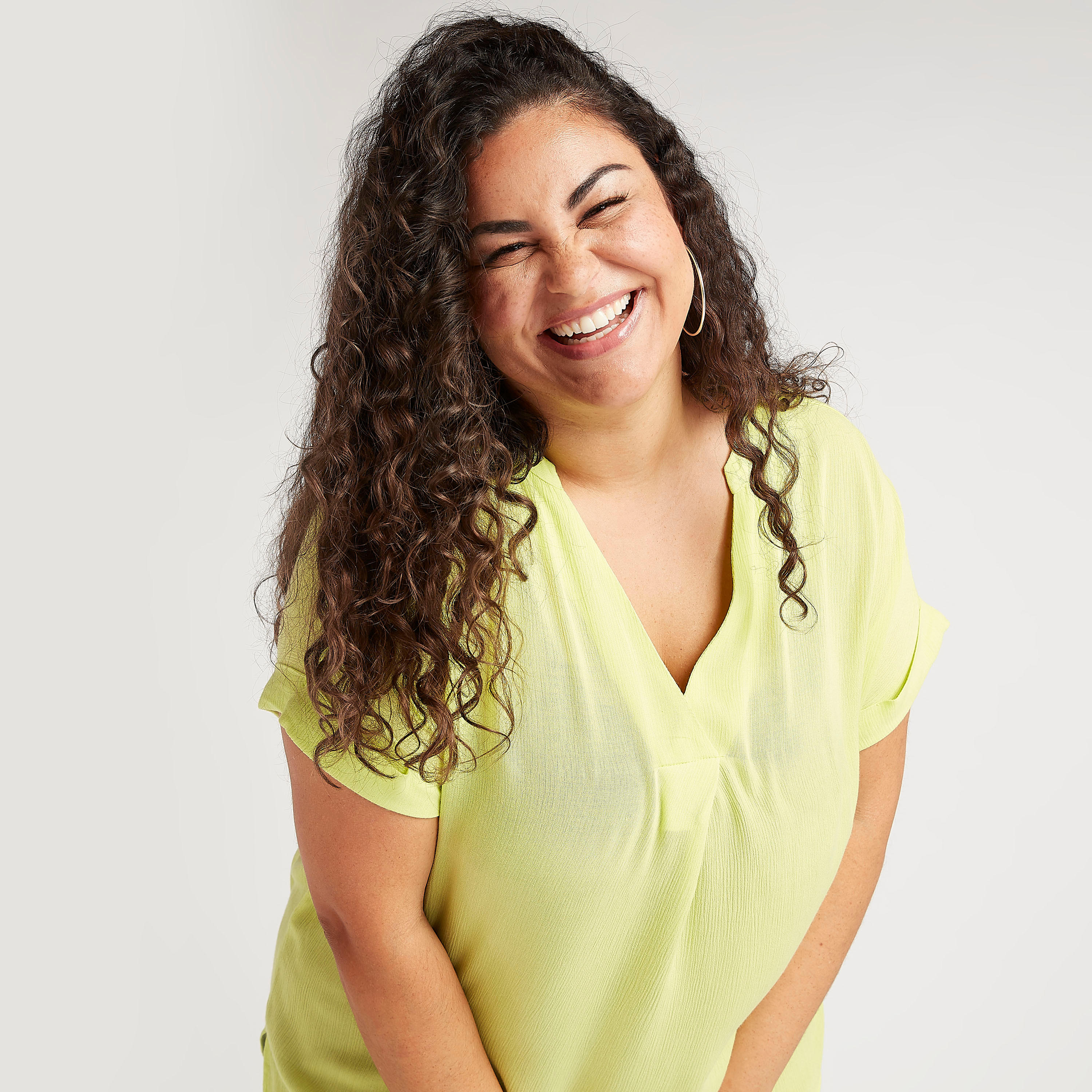 Solid Top with V-neck and Short Sleeves-women-clothing-shirtsandblouses-blouses-image-5