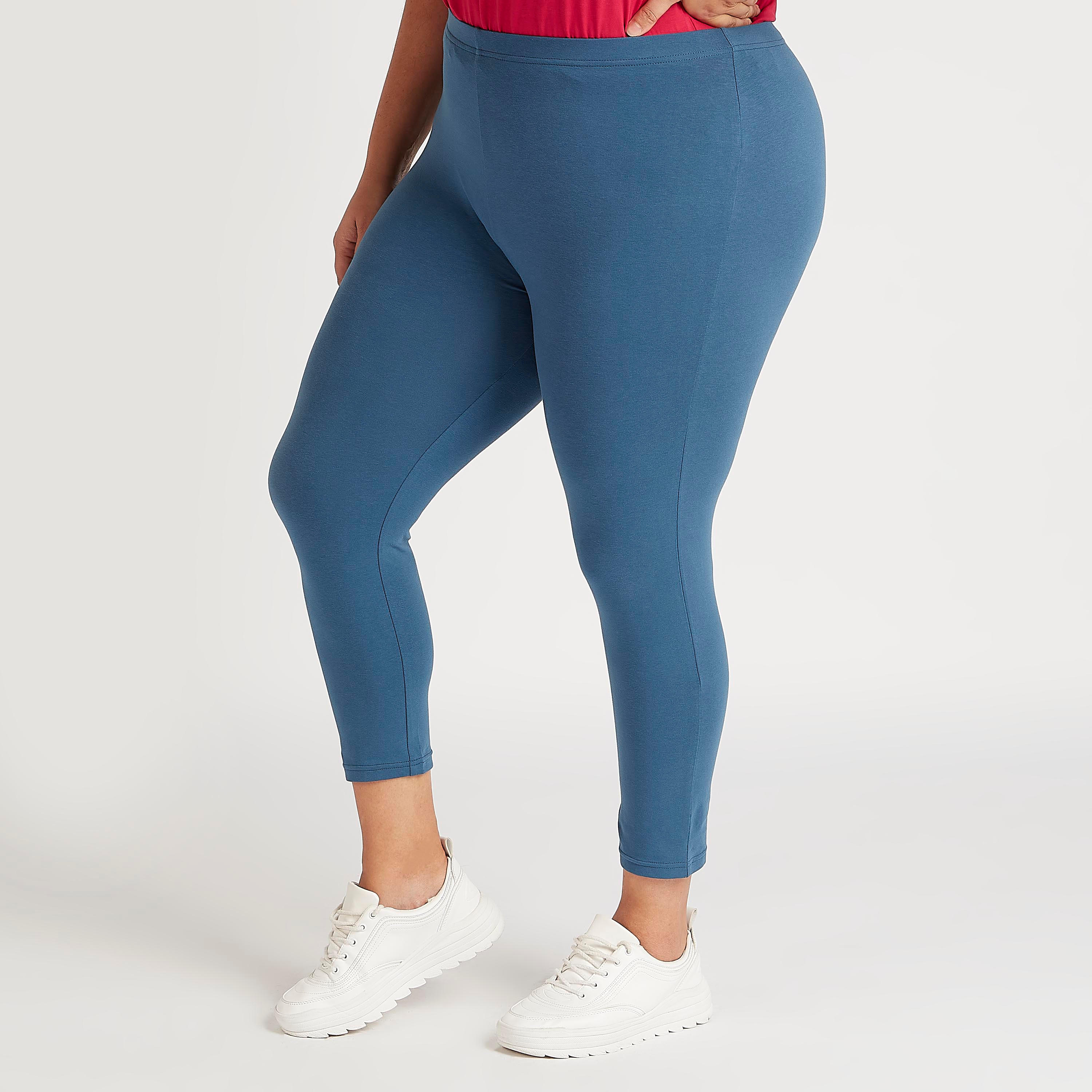 Solid Ankle Length Leggings with Elasticated Waistband-women-clothing-bottoms-leggings-image-1