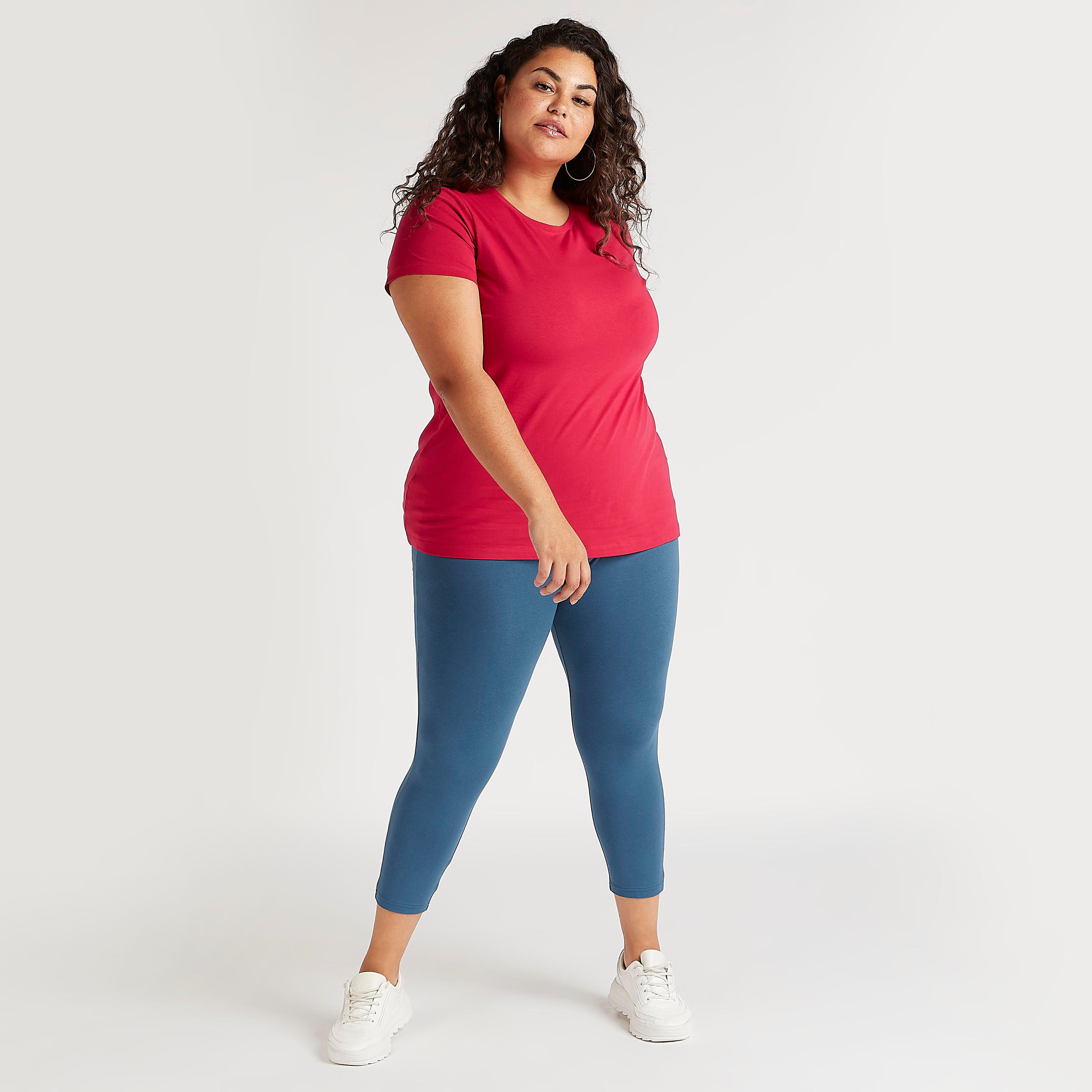 Solid Ankle Length Leggings with Elasticated Waistband-women-clothing-bottoms-leggings-image-2