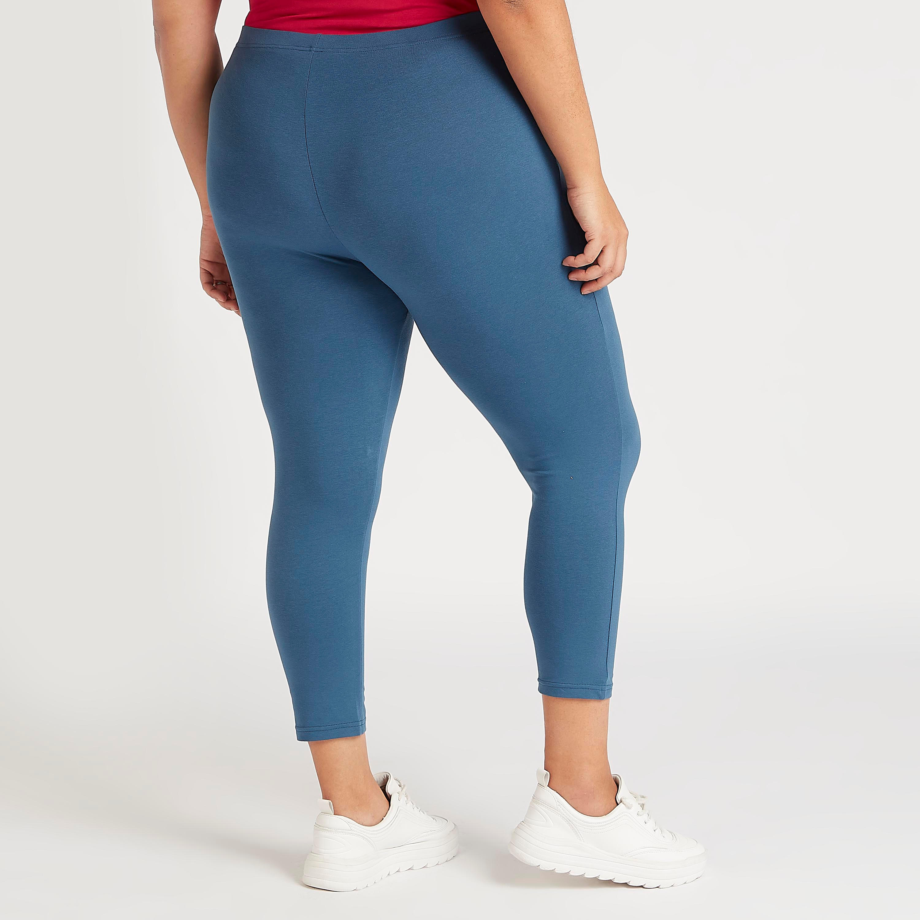 Solid Ankle Length Leggings with Elasticated Waistband-women-clothing-bottoms-leggings-image-4