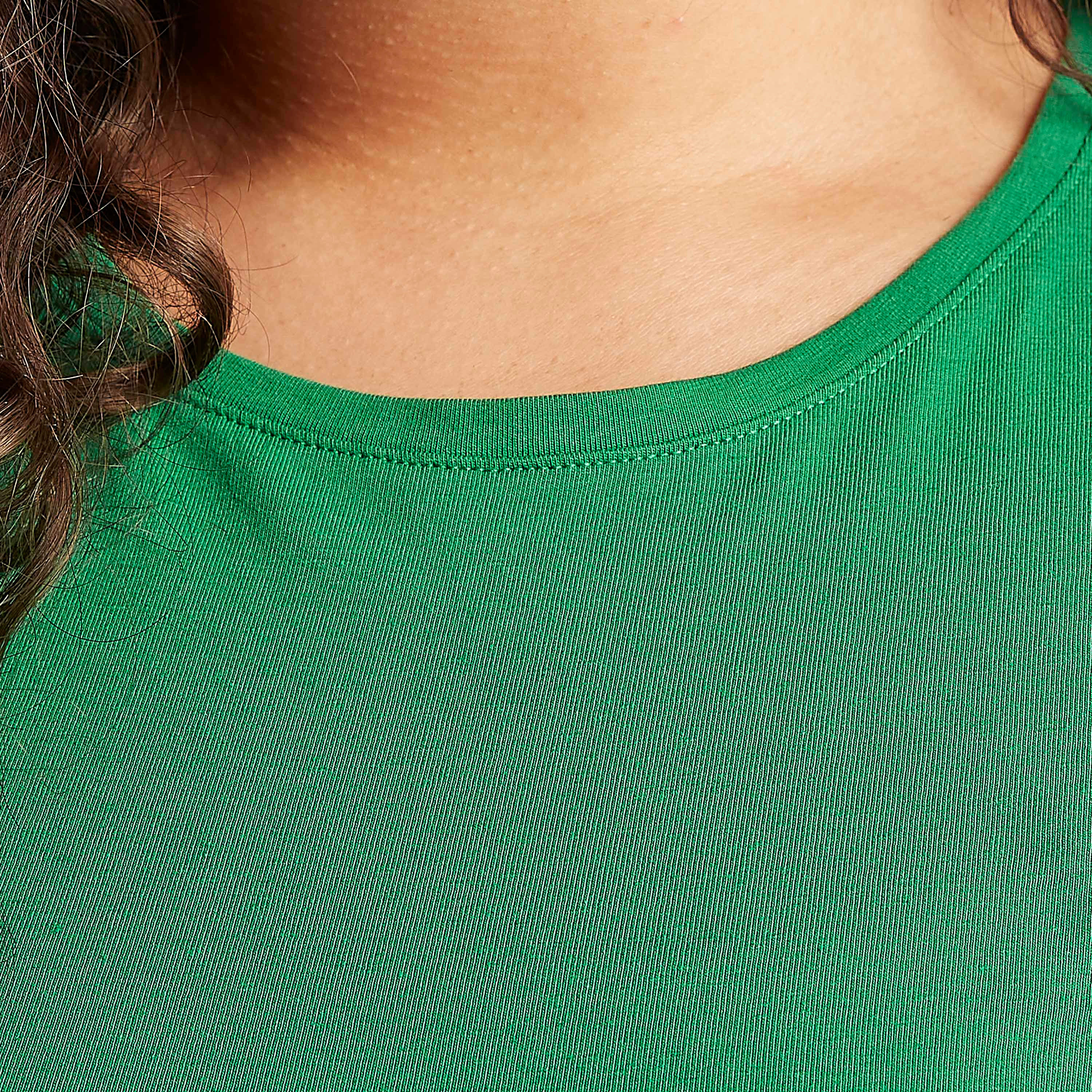 Solid T-shirt with Short Sleeves and Round Neck-women-clothing-tshirts-image-3