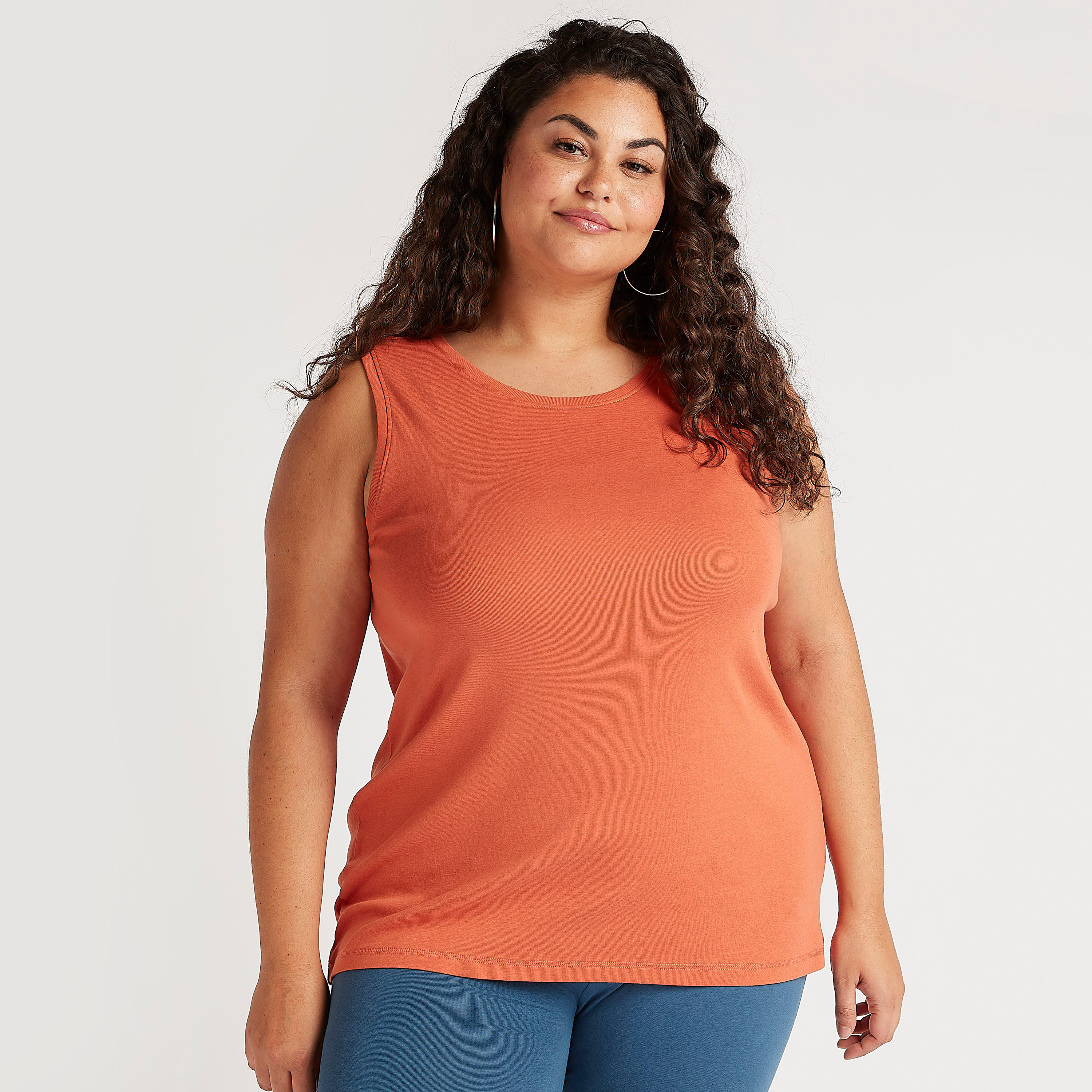 Solid Vest with Round Neck-women-clothing-tshirts-image-1