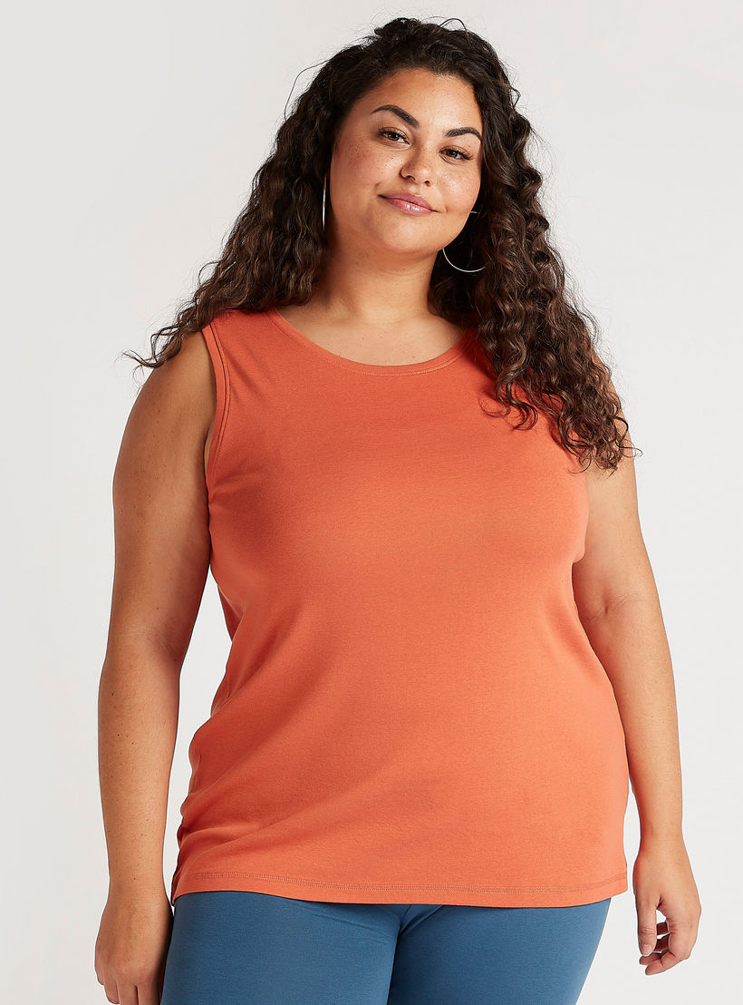Solid Vest with Round Neck-women-clothing-tshirts-image-1