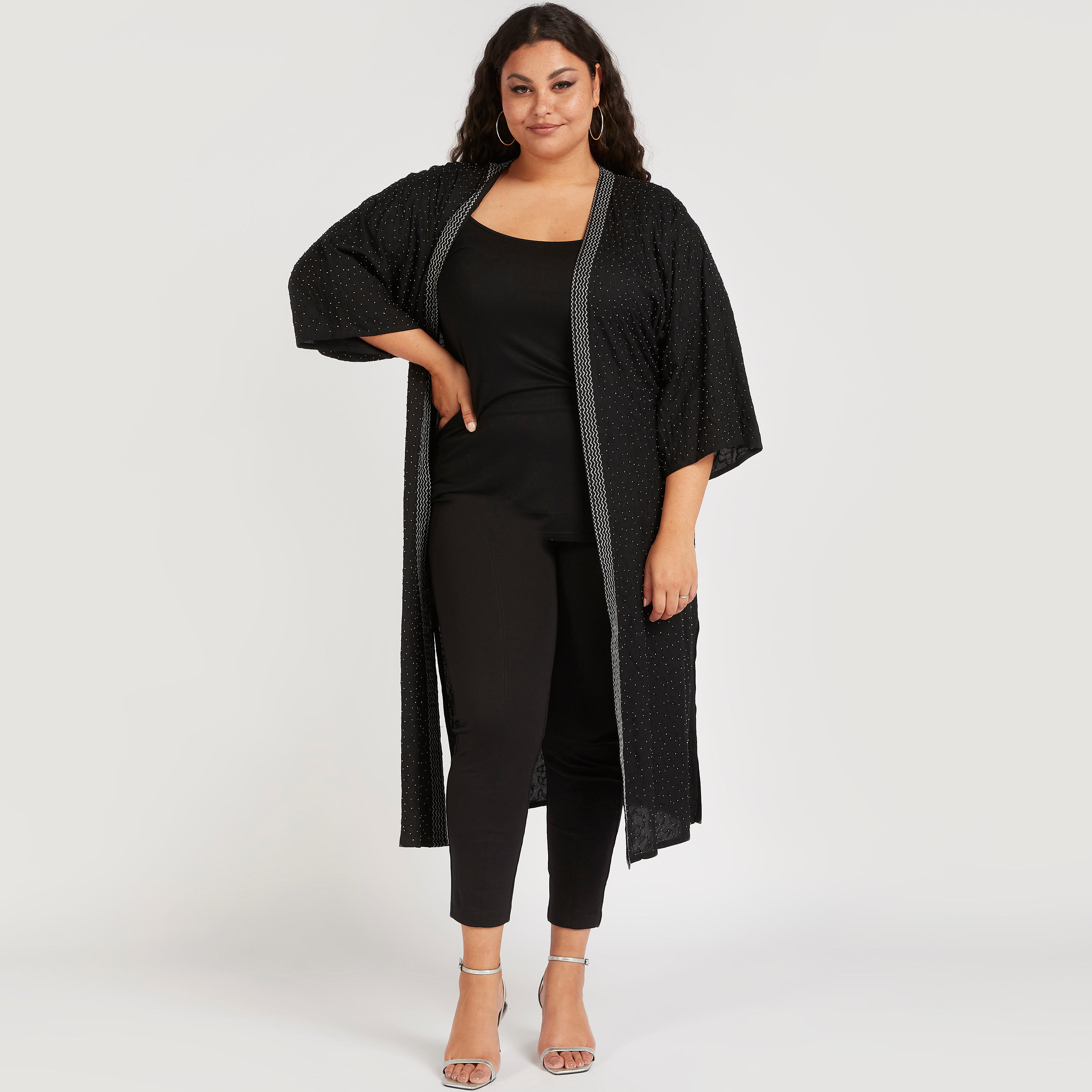 كيب مفتوح من الأمام بطبعات وأكمام 3/4-women-clothing-shirtsandblouses-blouses-image-1