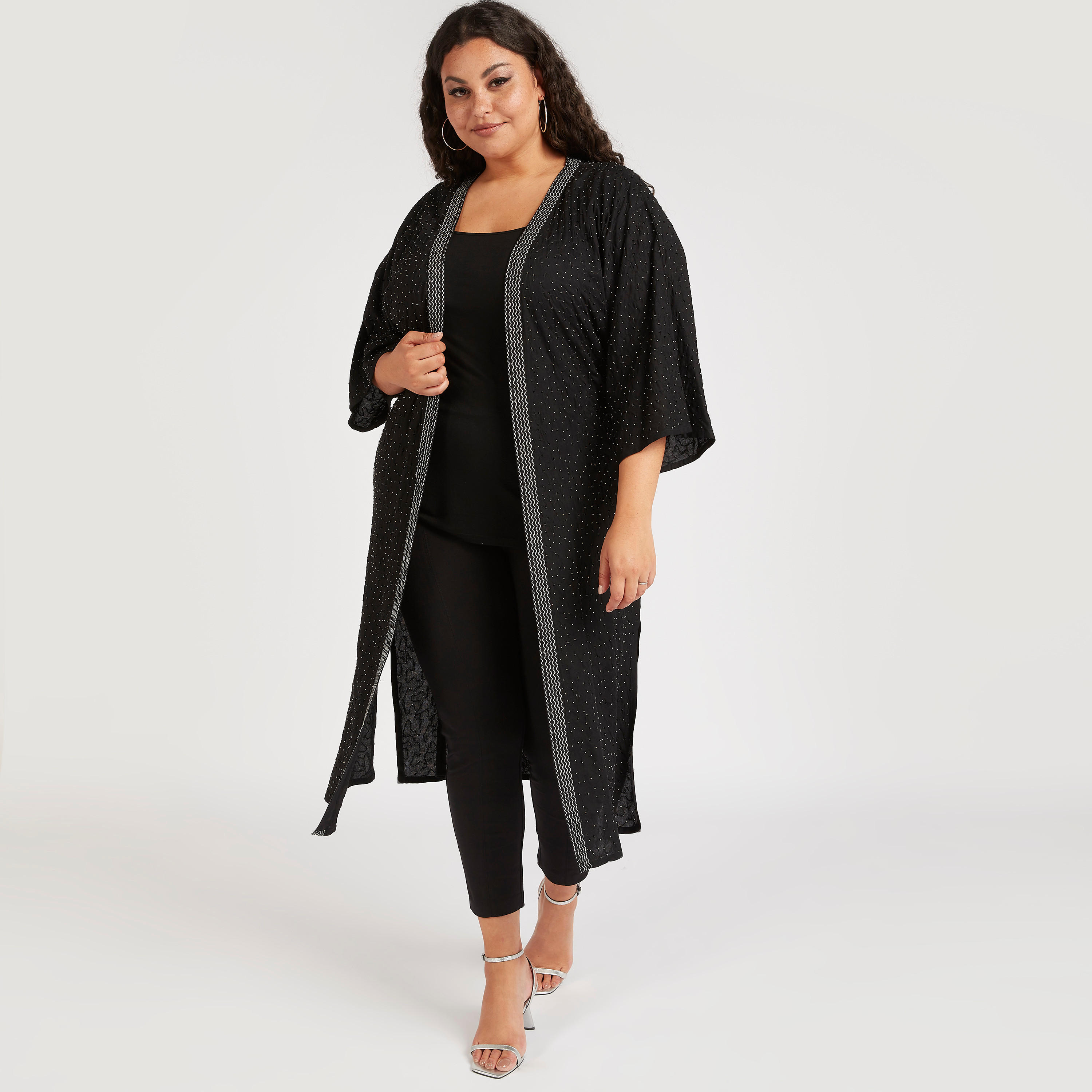كيب مفتوح من الأمام بطبعات وأكمام 3/4-women-clothing-shirtsandblouses-blouses-image-2