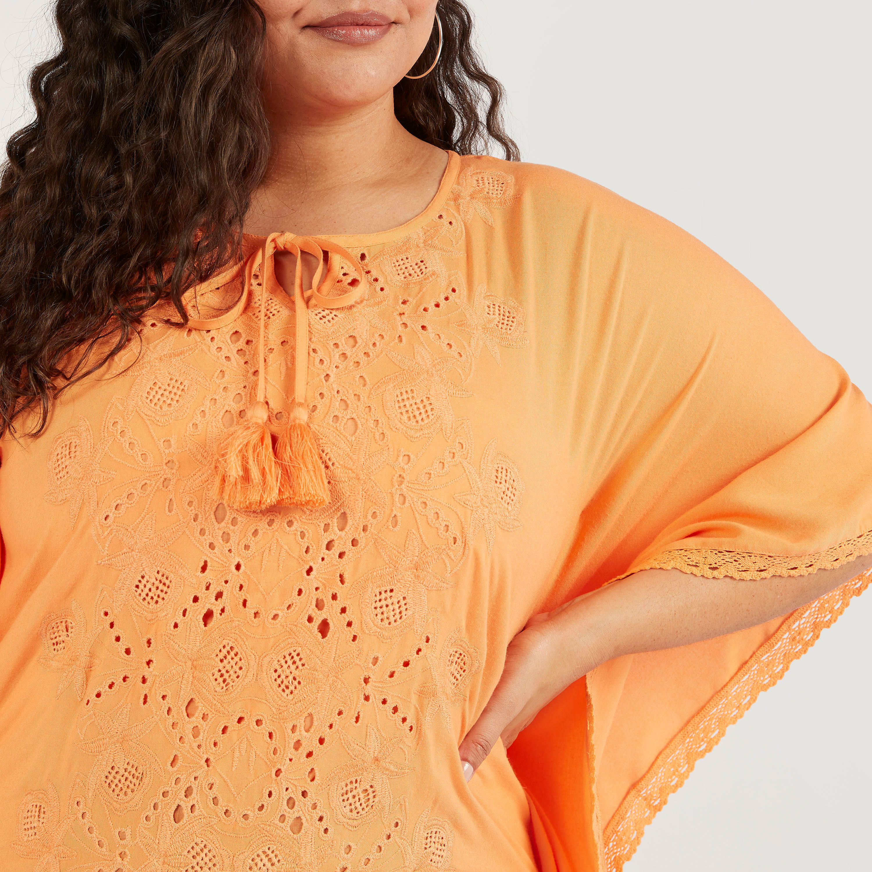 Embroidered Top with Neck Tie-Ups-women-clothing-shirtsandblouses-blouses-image-3