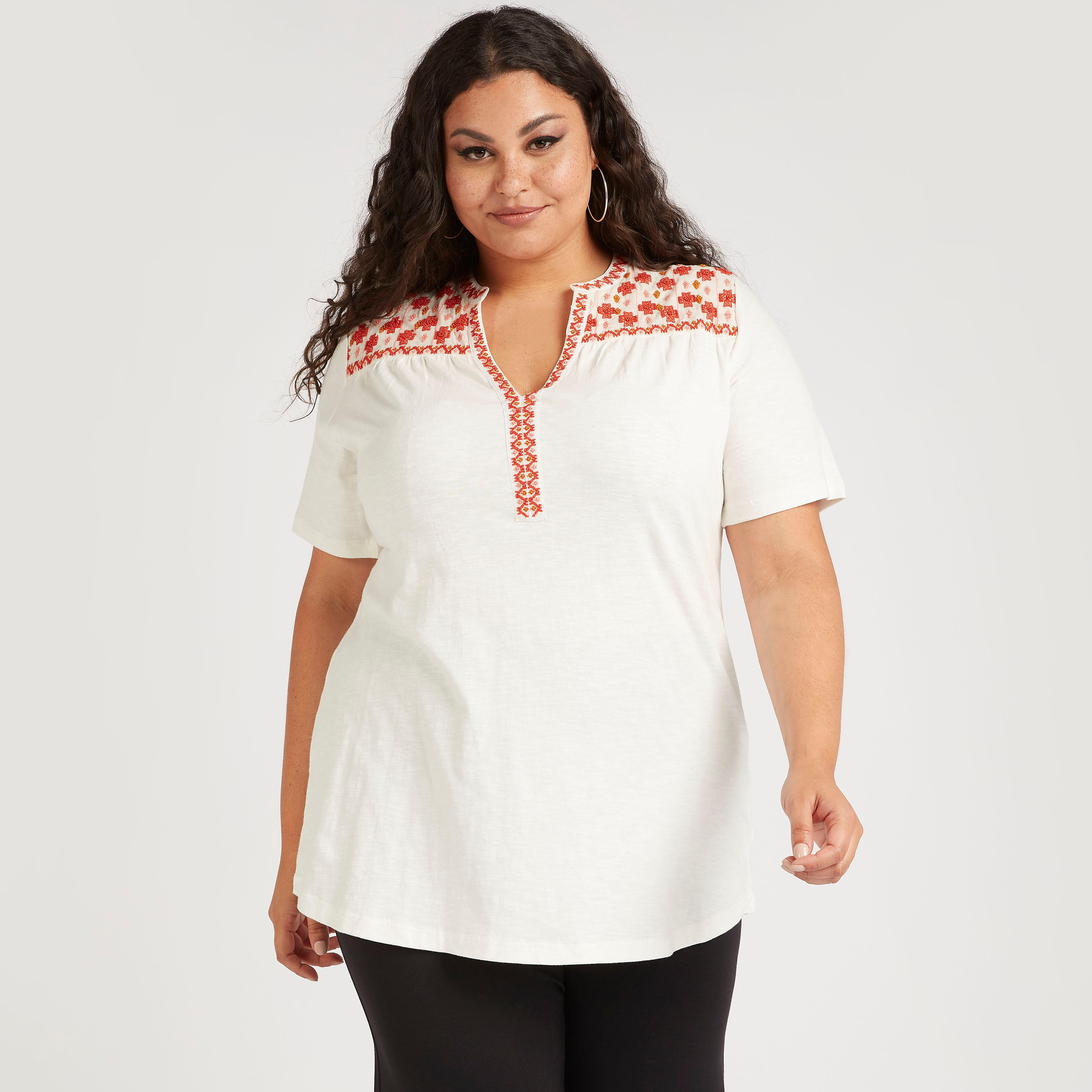 بلوزة مطرّزة بأكمام قصيرة-women-clothing-shirtsandblouses-blouses-image-5