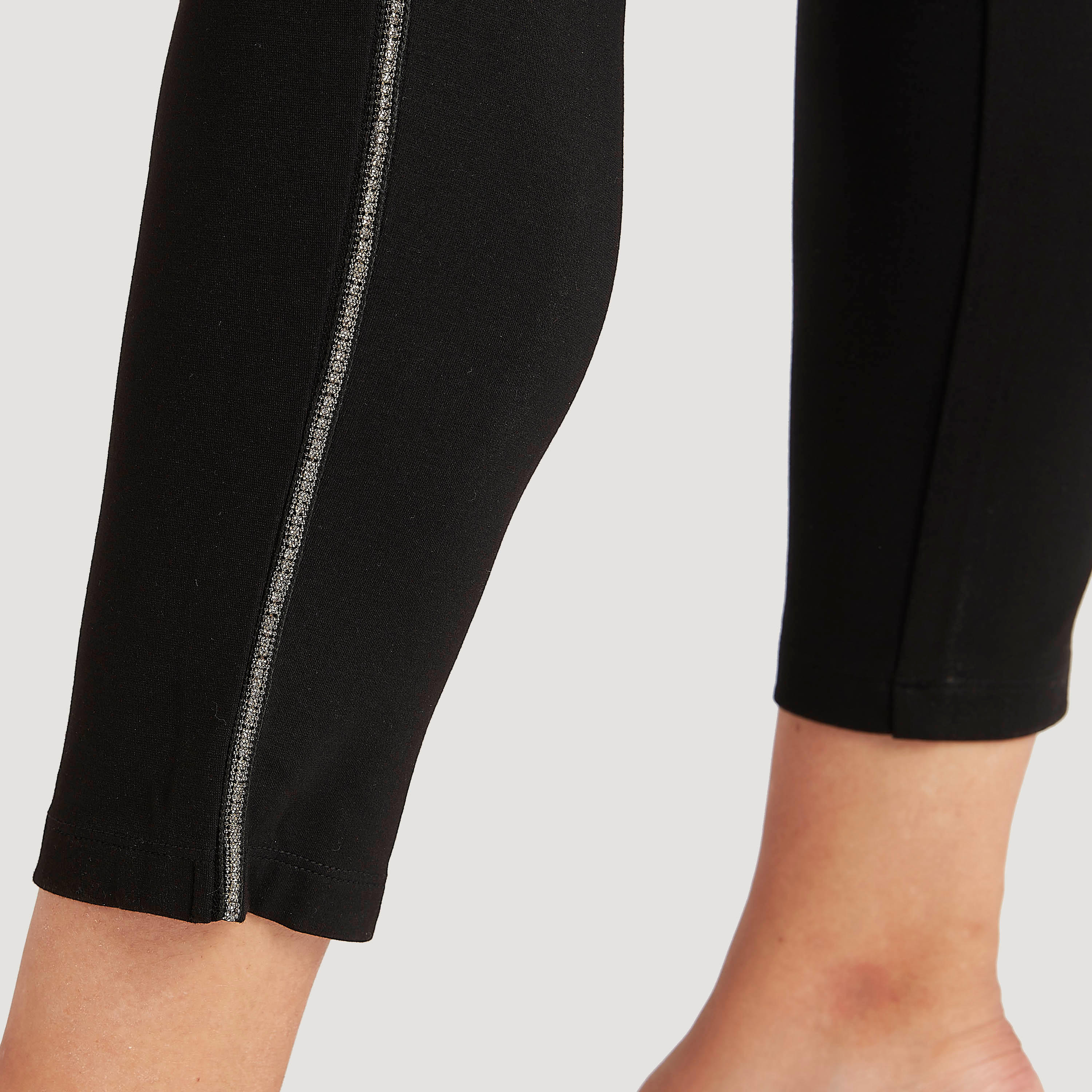 Side Solid Ankle Length Mid-Rise Leggings with Elasticated Waist-women-clothing-bottoms-leggings-image-3