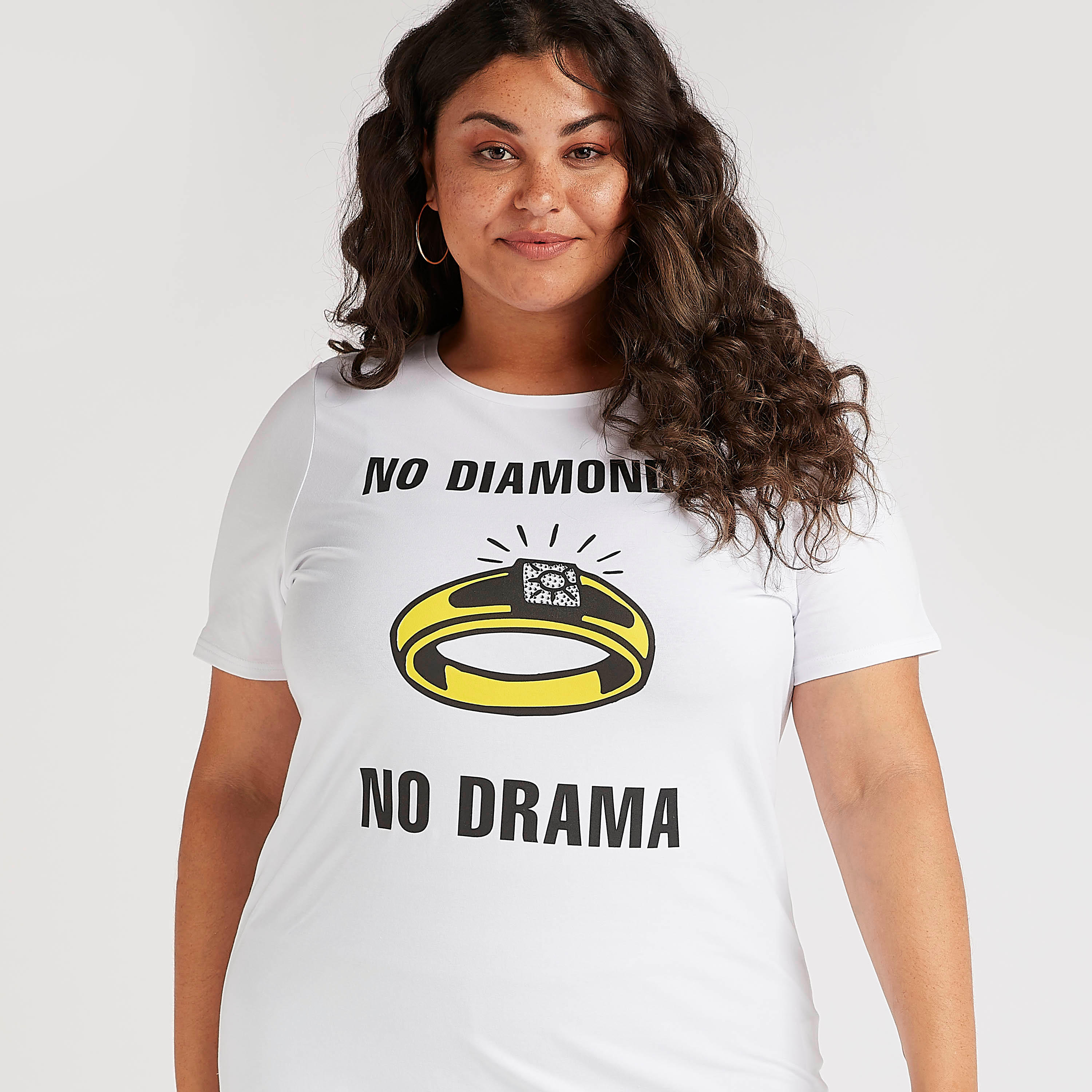 Printed Crew Neck T-shirt with Short Sleeves-women-clothing-tshirts-image-1
