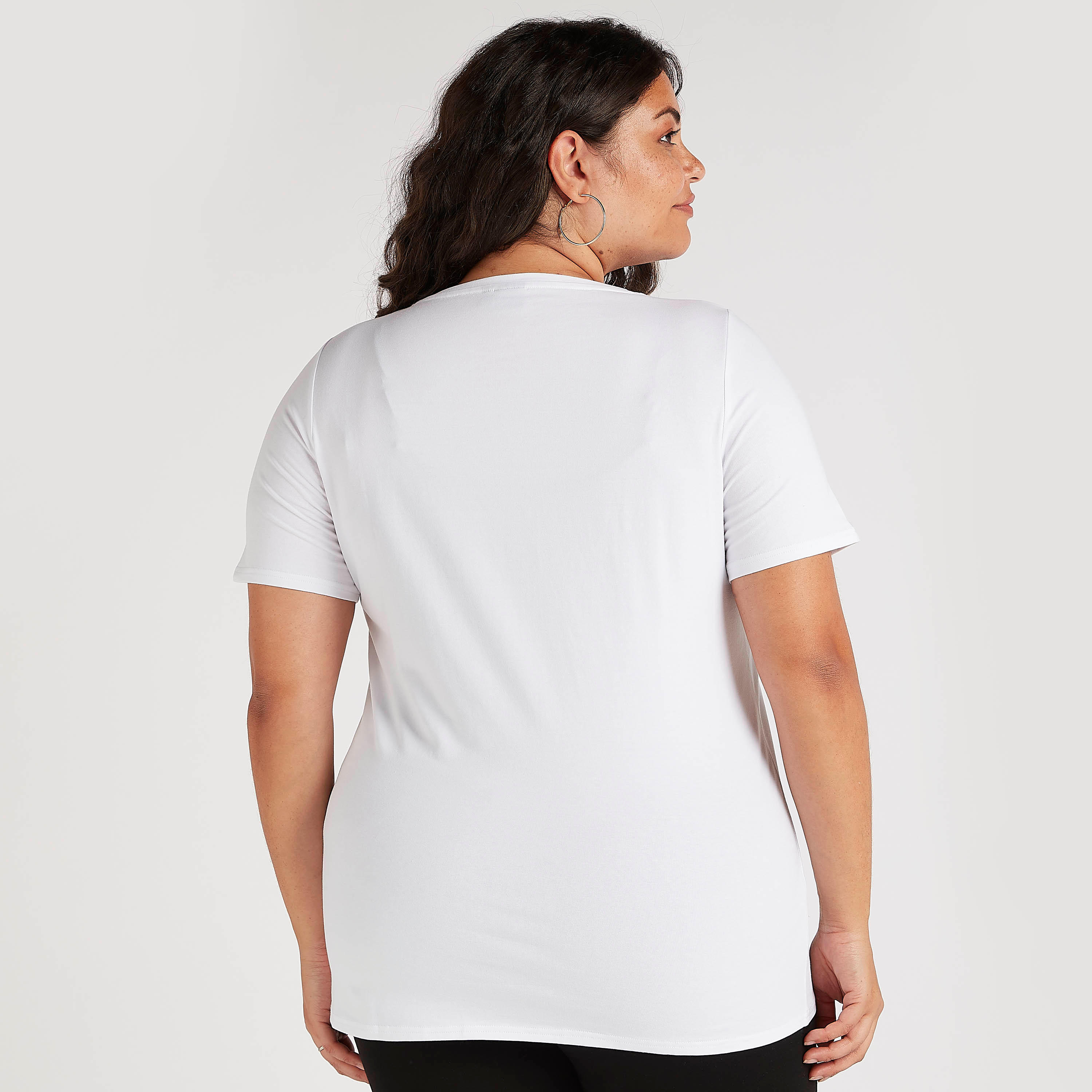 Printed Crew Neck T-shirt with Short Sleeves-women-clothing-tshirts-image-4