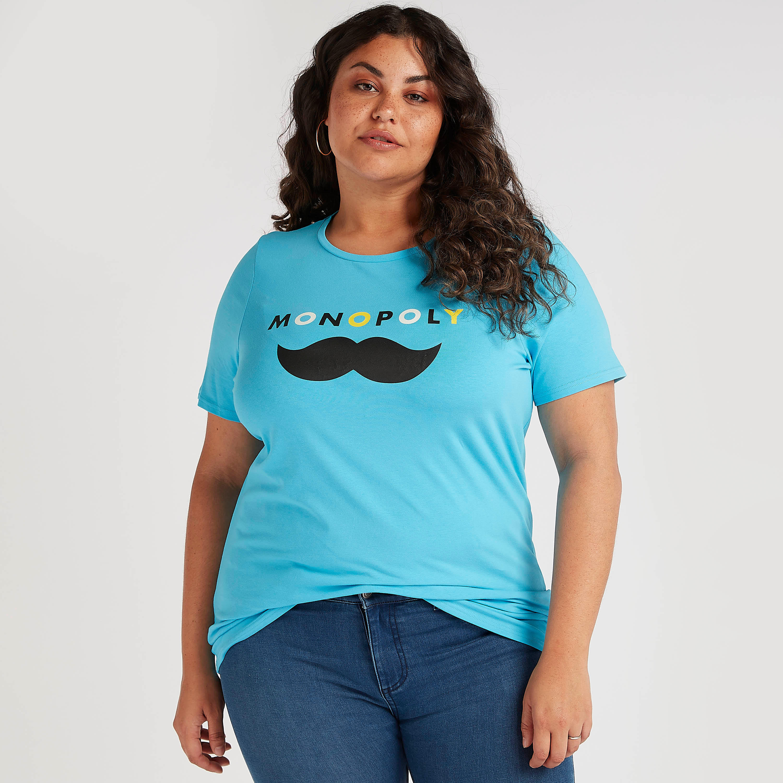 تيشيرت بياقة مستديرة وأكمام قصيرة وطبعات-women-clothing-tshirts-image-1