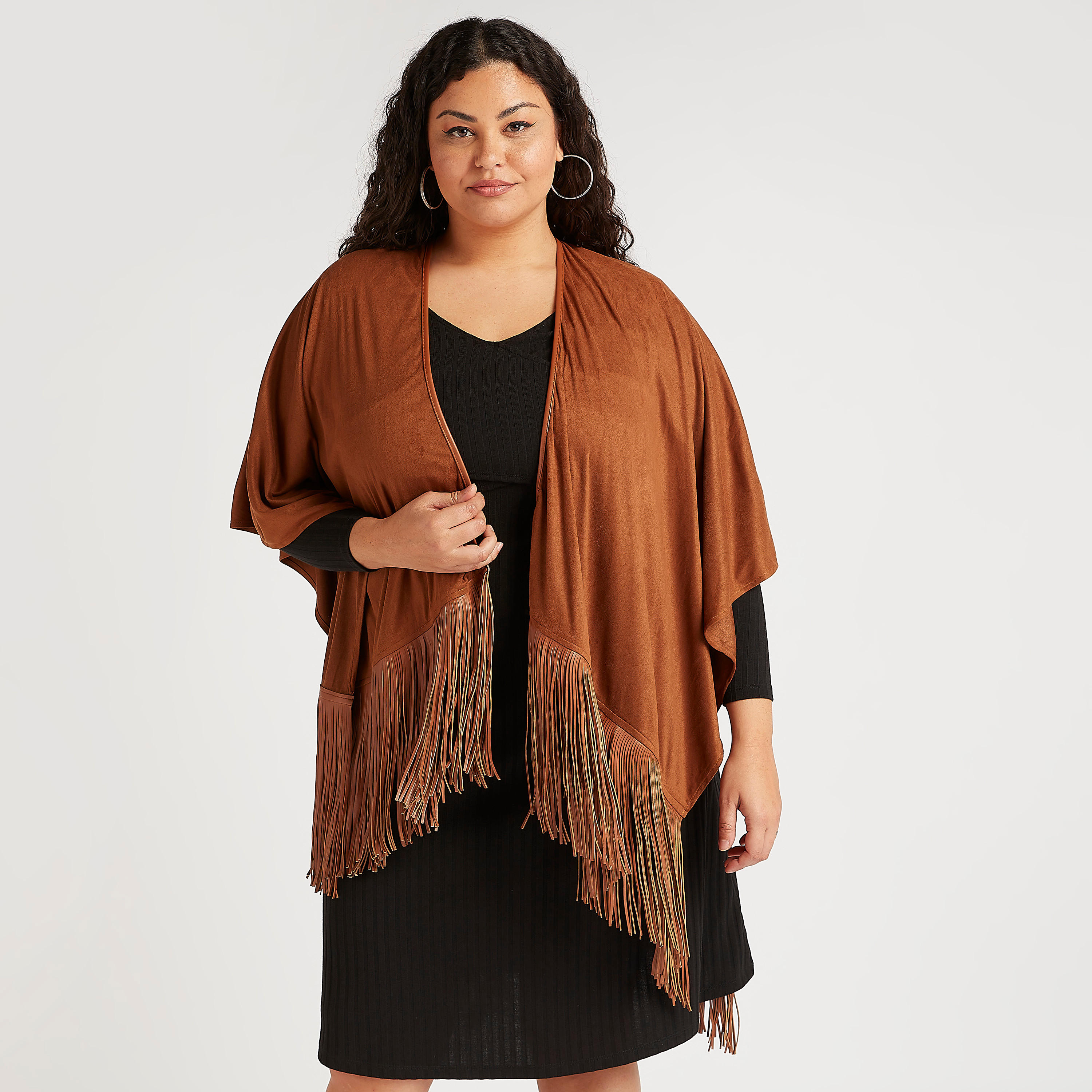 كيمونو خفيف سادة بشراشيب-women-clothing-shirtsandblouses-blouses-image-5