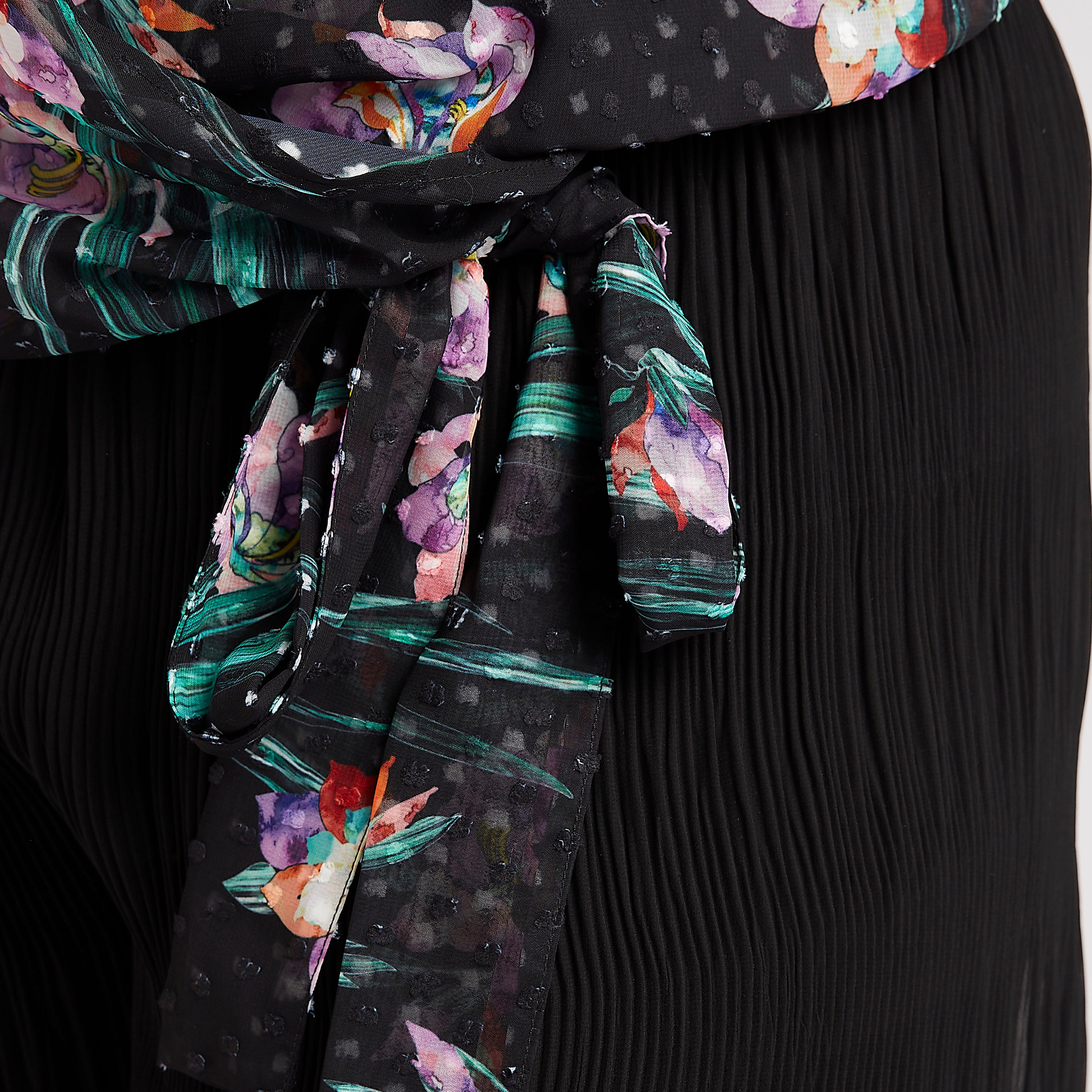Floral Print V-neck Wrap Blouse-women-clothing-shirtsandblouses-blouses-image-3