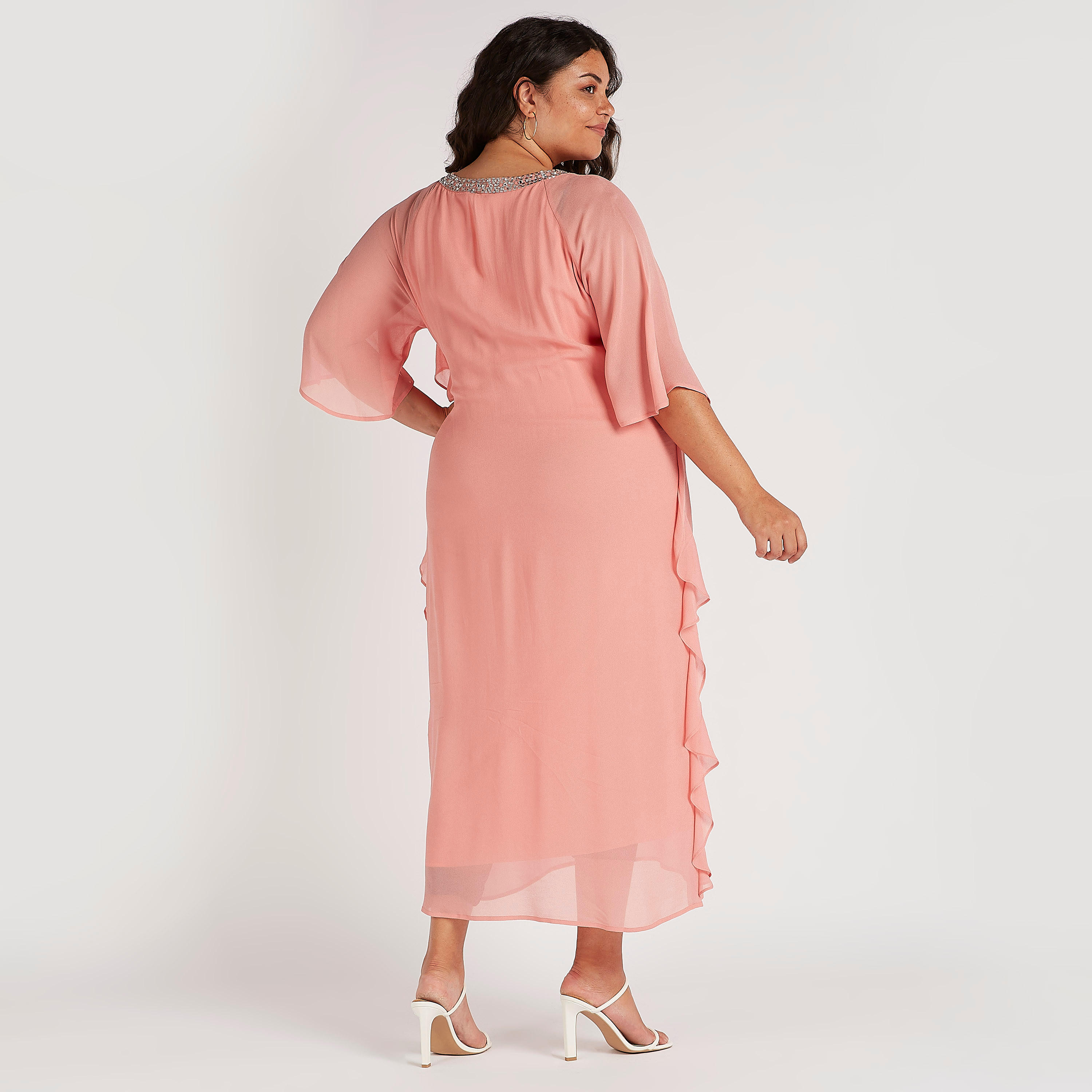 فستان واسع ميدي مزيّن بأكمام واسعة-women-clothing-dresses-image-4