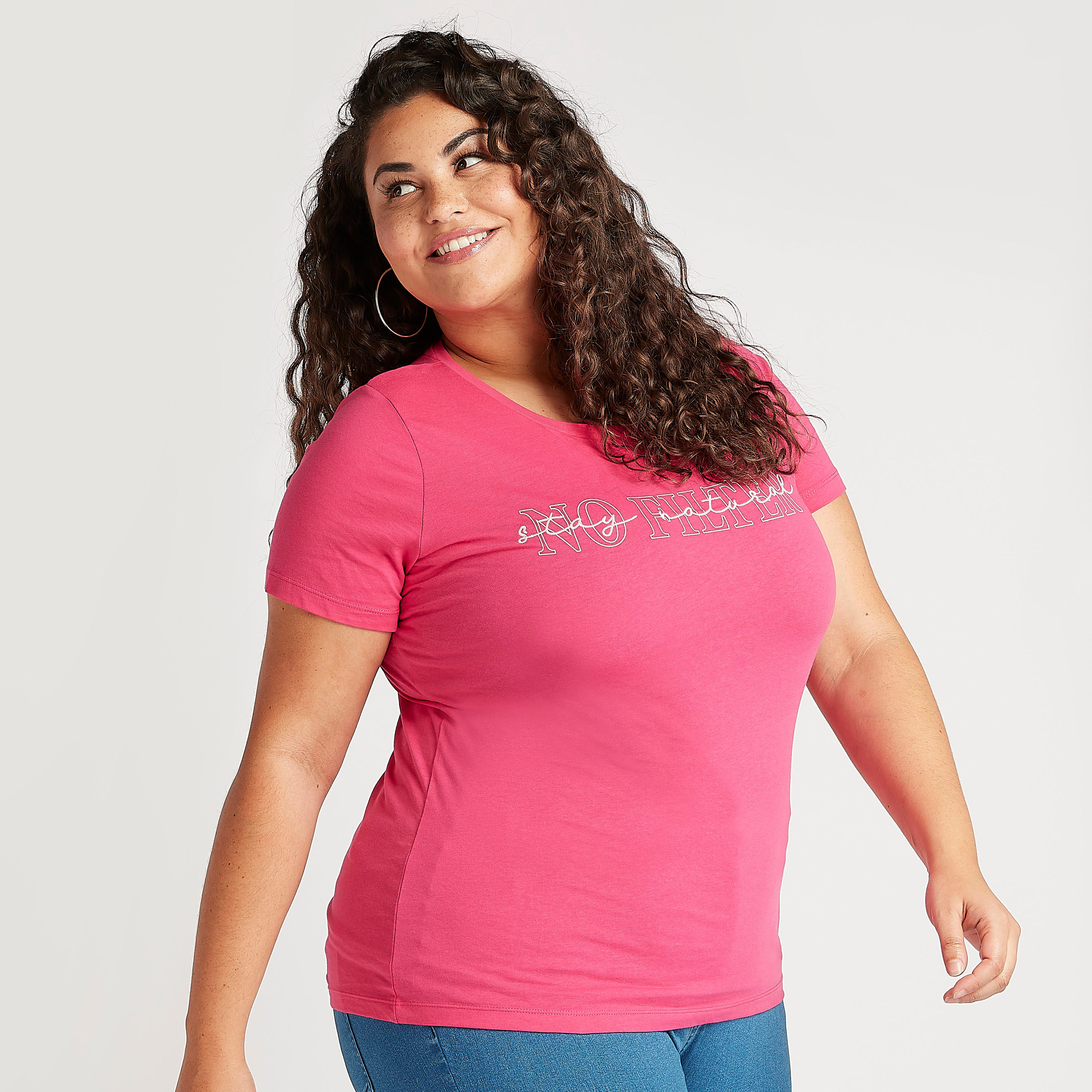 Embroidered T-shirt with Round Neck and Short Sleeves-women-clothing-tshirts-image-1