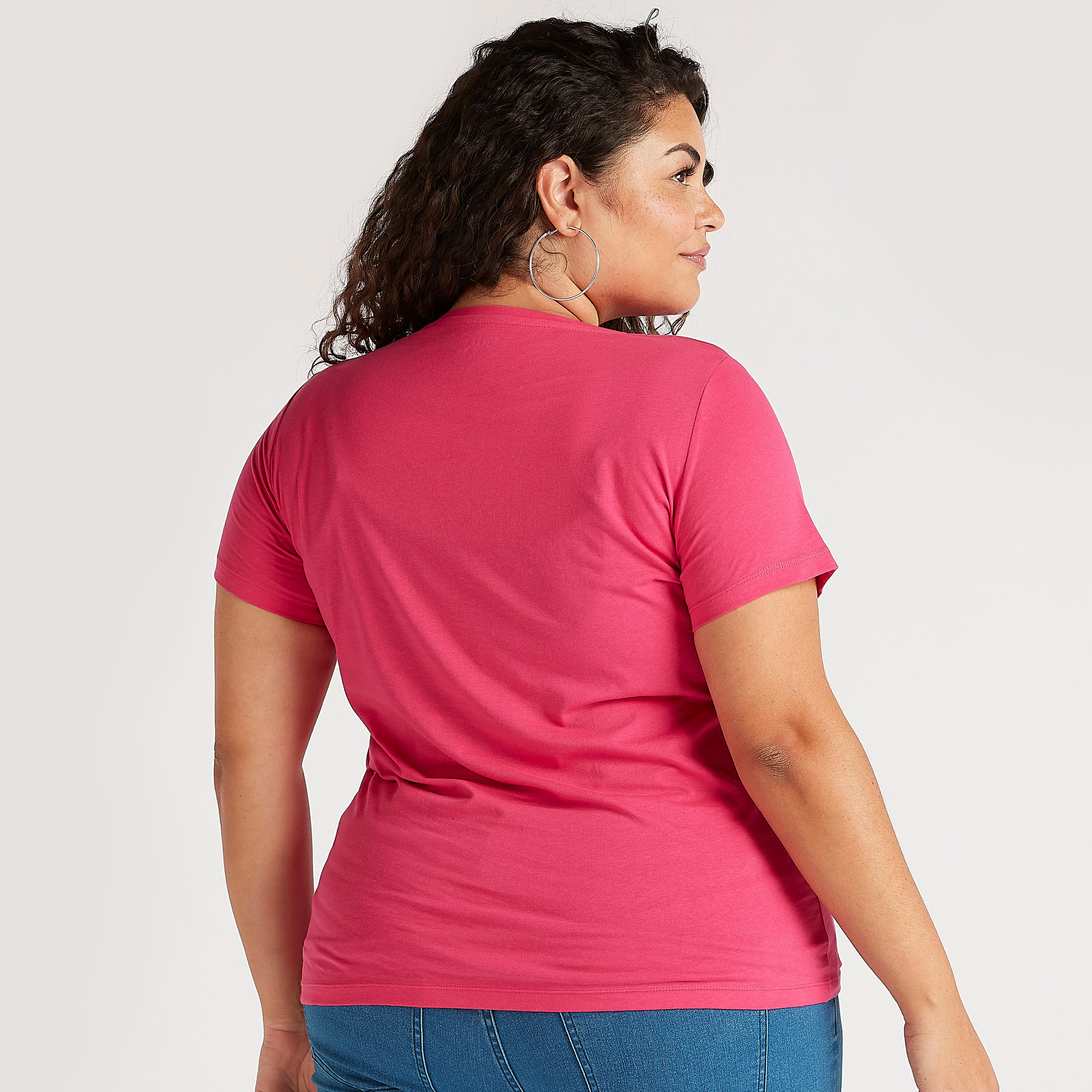 Embroidered T-shirt with Round Neck and Short Sleeves-women-clothing-tshirts-image-4