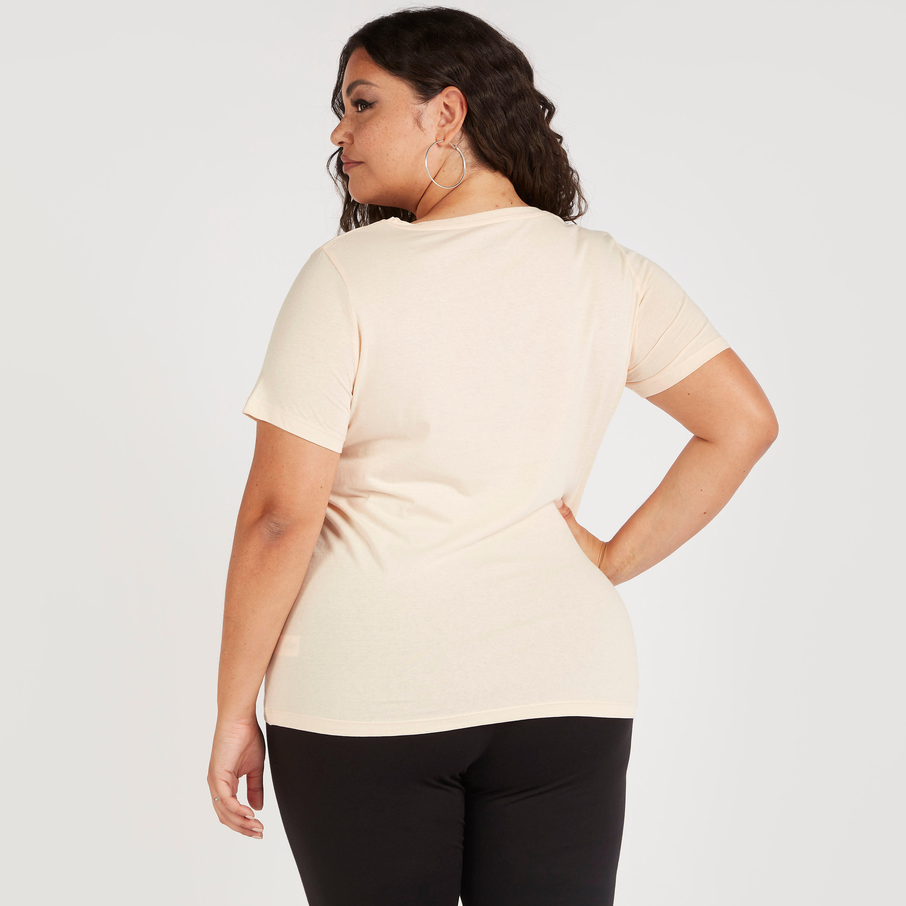 Typographic Print T-shirt with Short Sleeves-women-clothing-tshirts-image-4