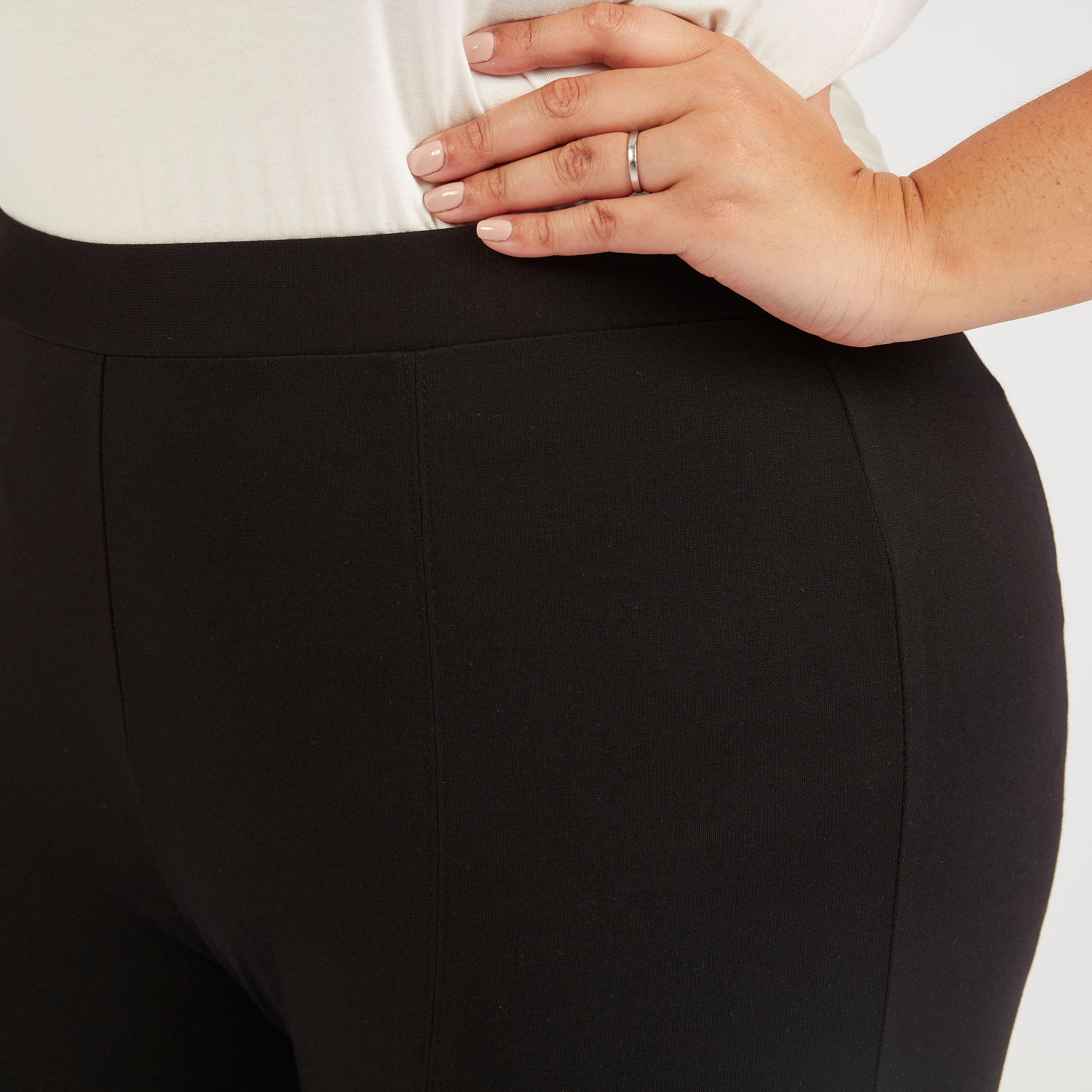 Solid Leggings with Elasticated Waistband-women-clothing-bottoms-leggings-image-3