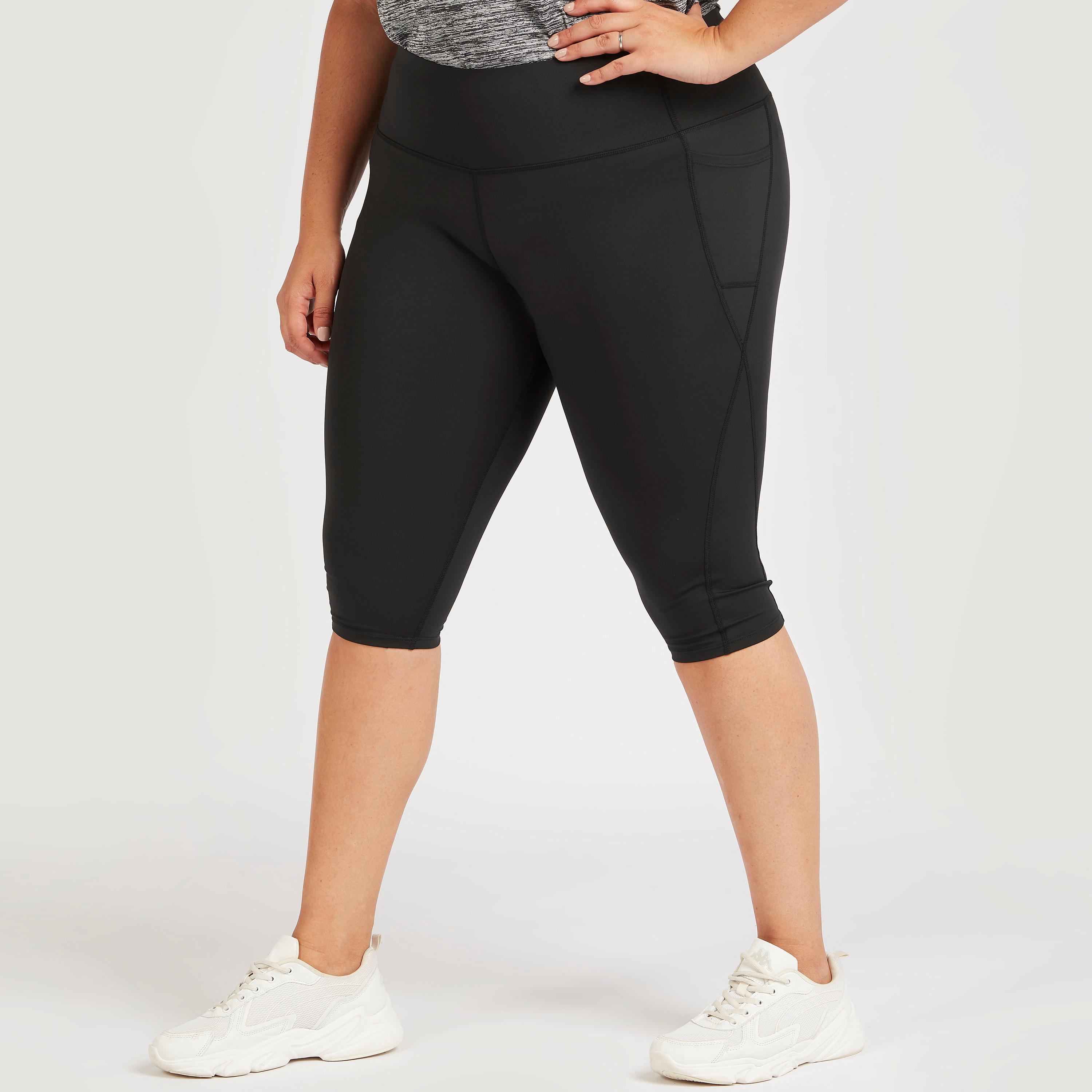 بنطلون ليقنز قصير بطبعات وخصر متوسّط الارتفاع وجيوب-women-clothing-bottoms-leggings-image-4