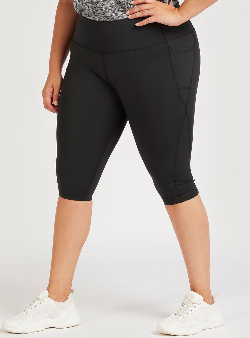 بنطلون ليقنز قصير بطبعات وخصر متوسّط الارتفاع وجيوب-women-clothing-bottoms-leggings-image-4