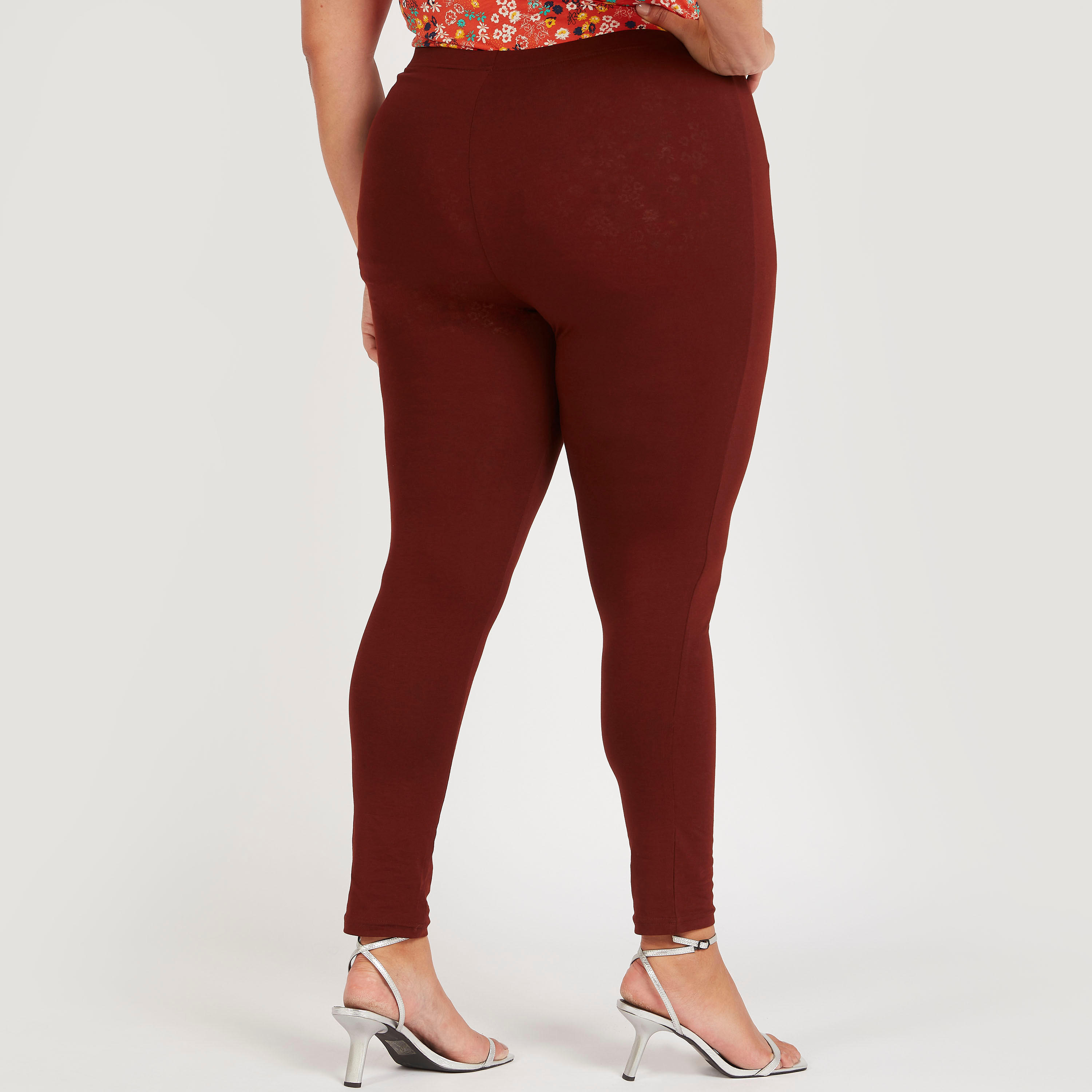 Solid Full Length Leggings with Elasticated Waist-women-clothing-bottoms-leggings-image-4