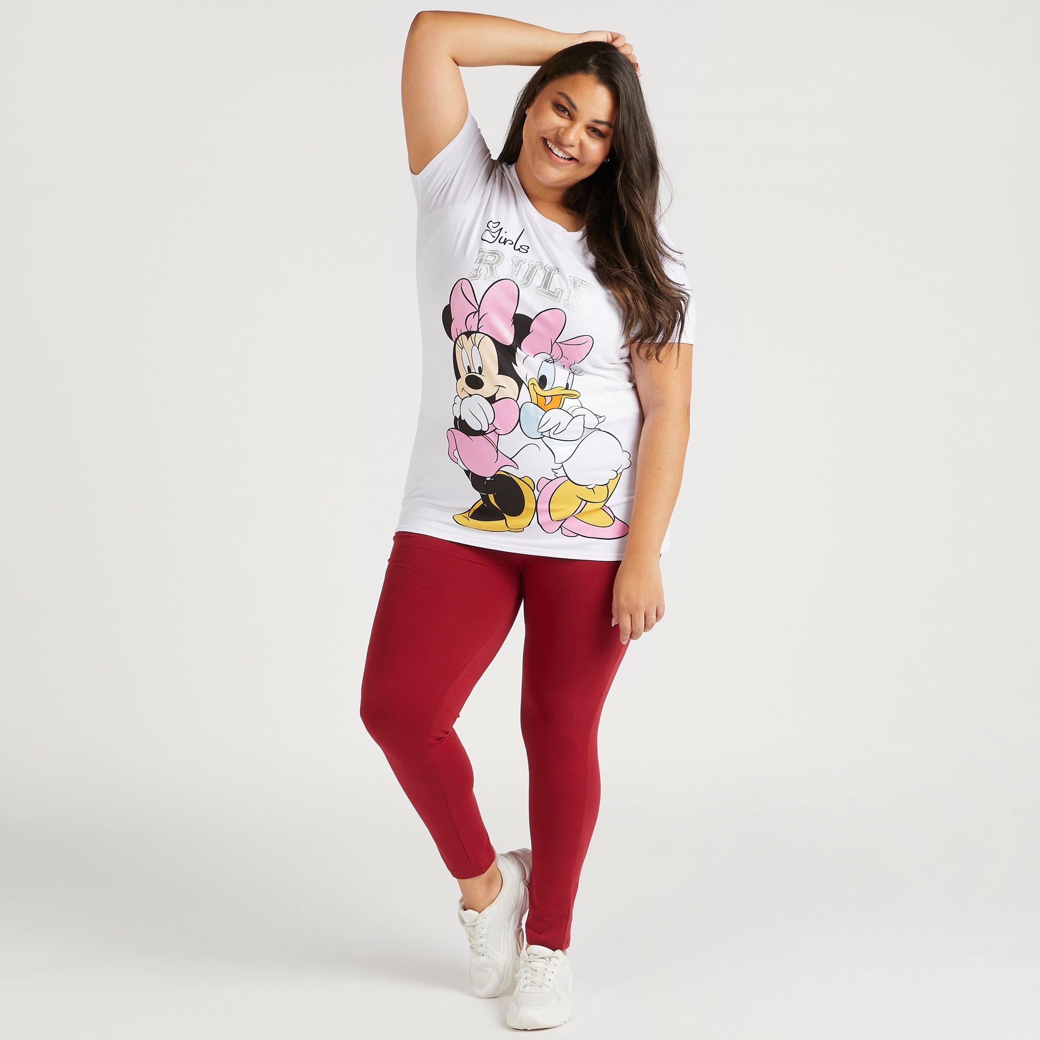 تيشيرت بياقة مستديرة وطبعة ميني وديزي-women-clothing-tshirts-image-2