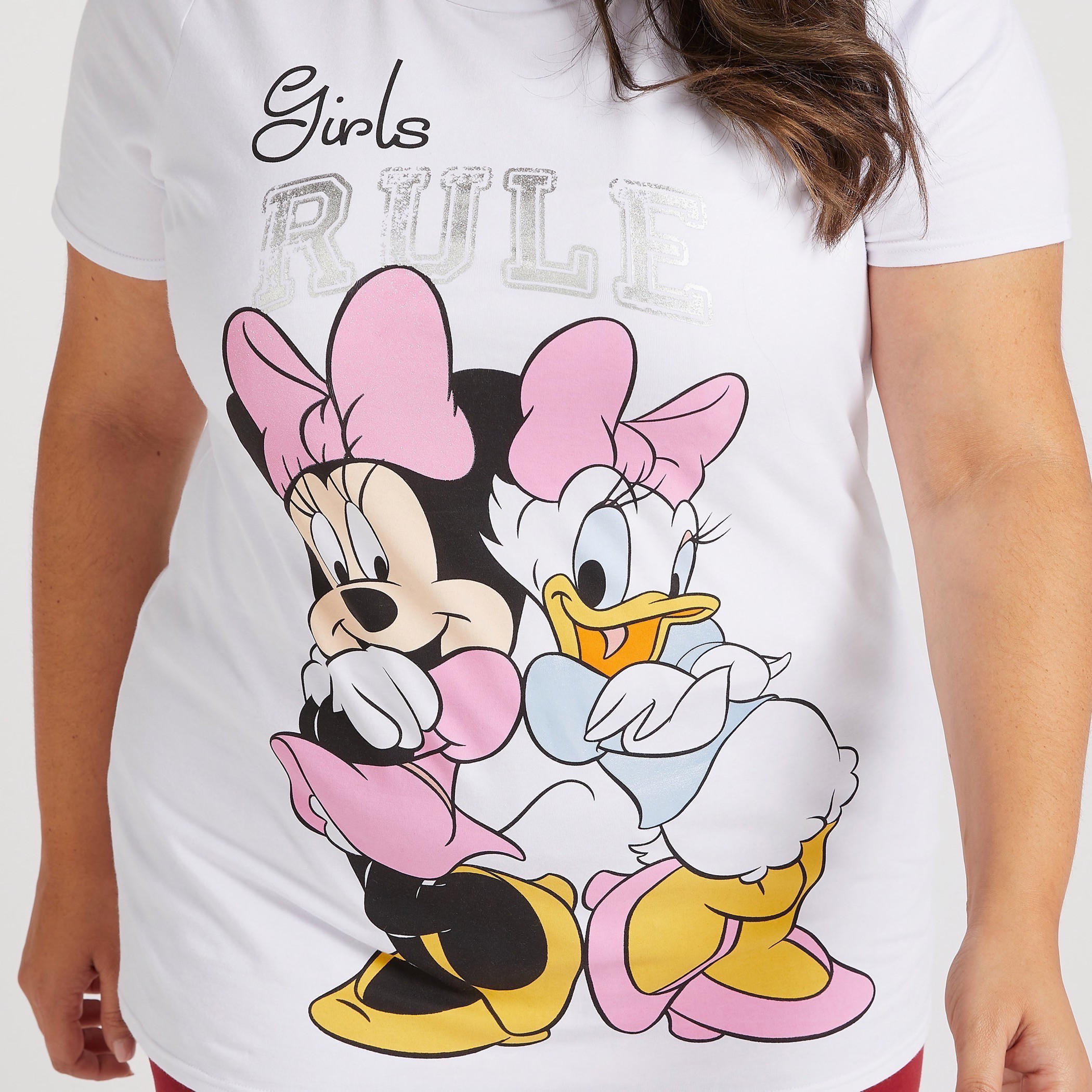 تيشيرت بياقة مستديرة وطبعة ميني وديزي-women-clothing-tshirts-image-3