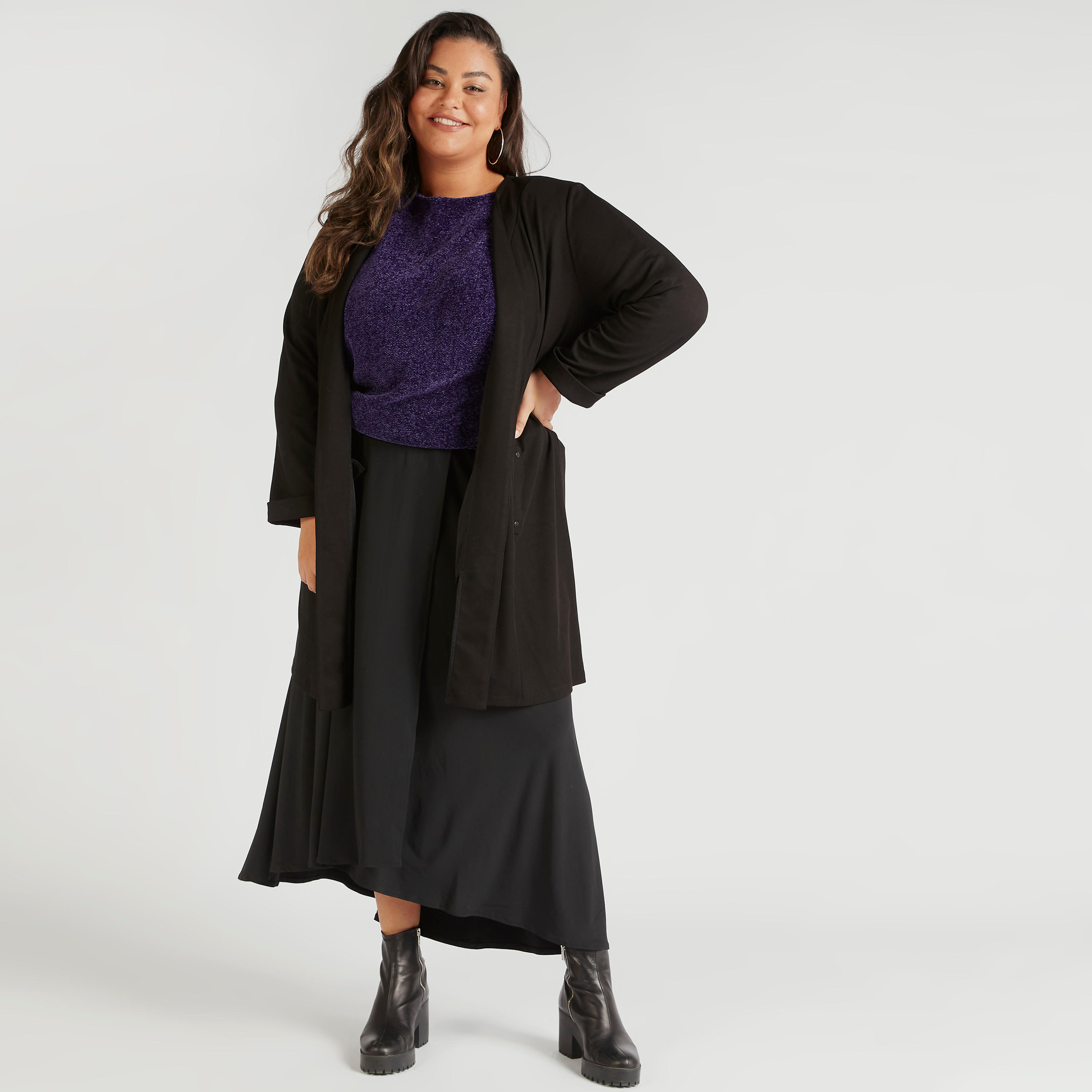جاكيت طويل سادة بجيوب-women-winterwear-coatsandjackets-jackets-image-1