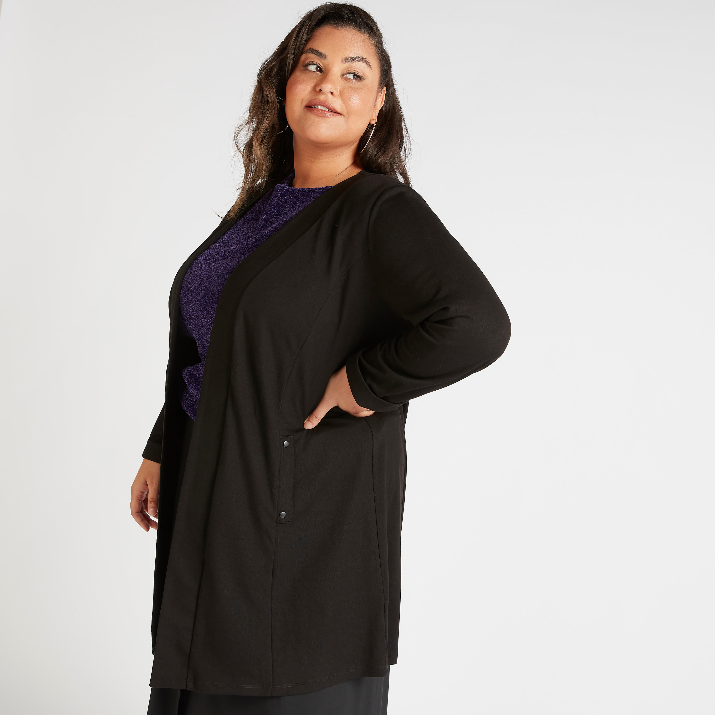 جاكيت طويل سادة بجيوب-women-winterwear-coatsandjackets-jackets-image-5