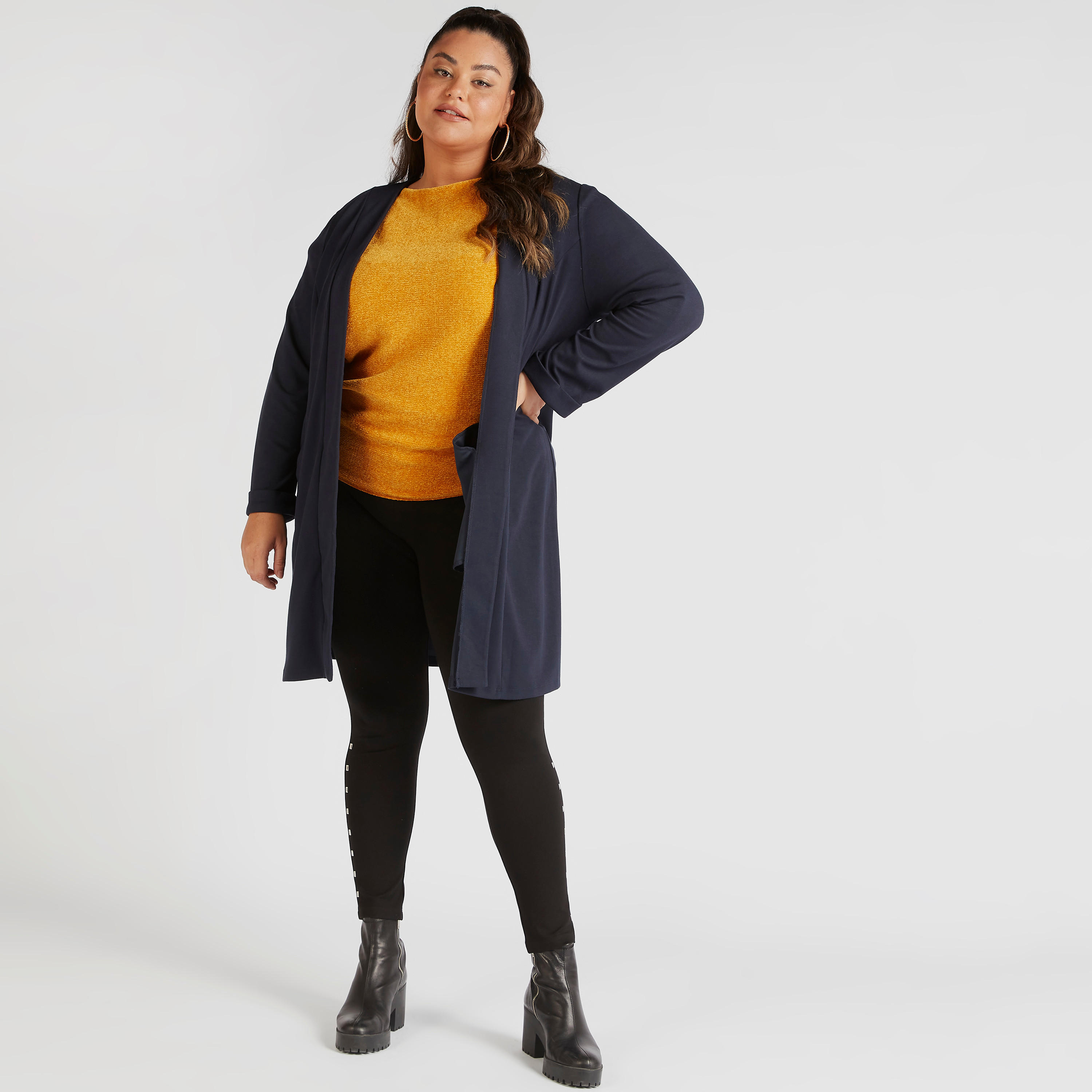 جاكيت طويل سادة بجيوب-women-winterwear-cardigansandjumpers-cardigans-image-4