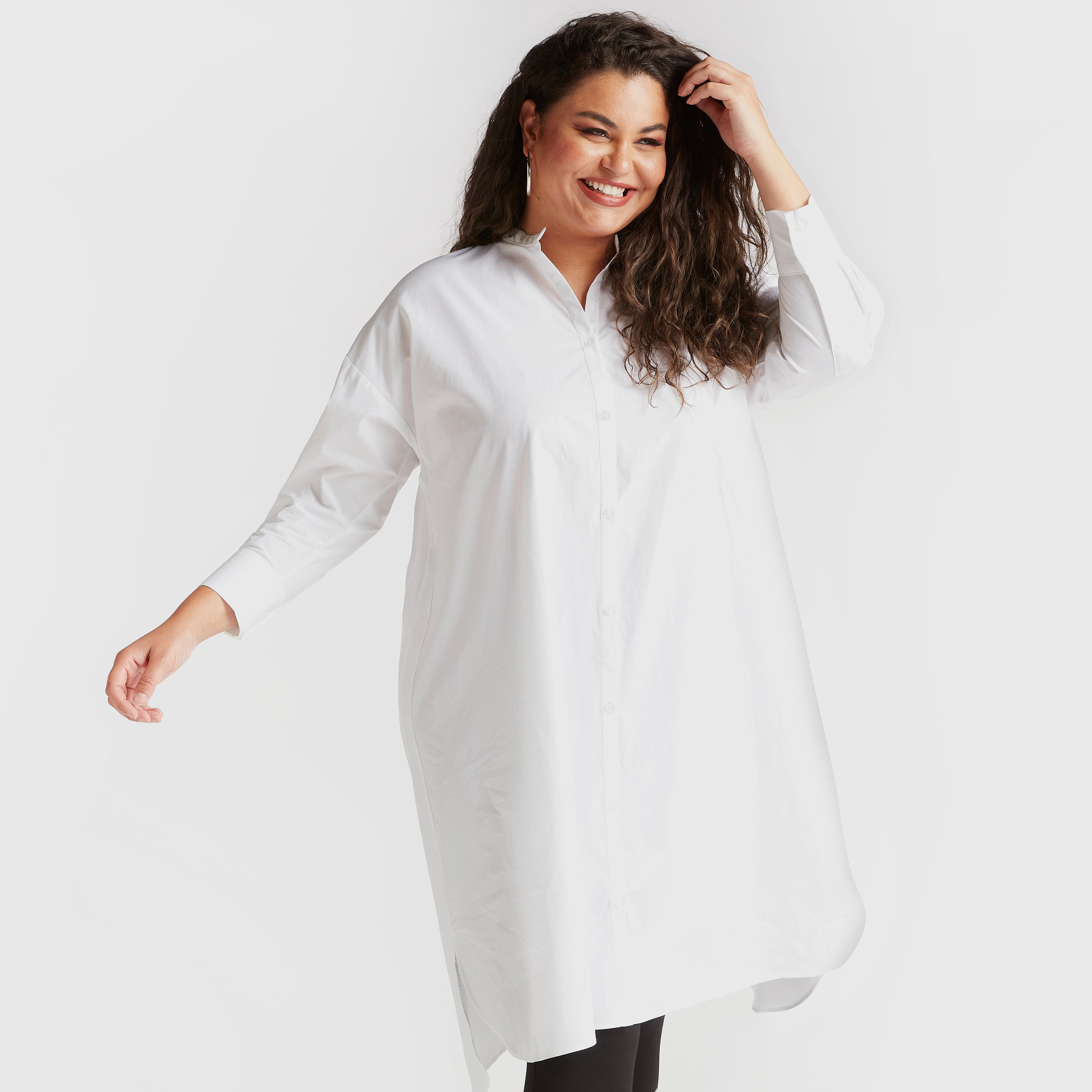 تونك طويل سادة بياقة ماندرين وأكمام طويلة-women-clothing-shirtsandblouses-blouses-image-5