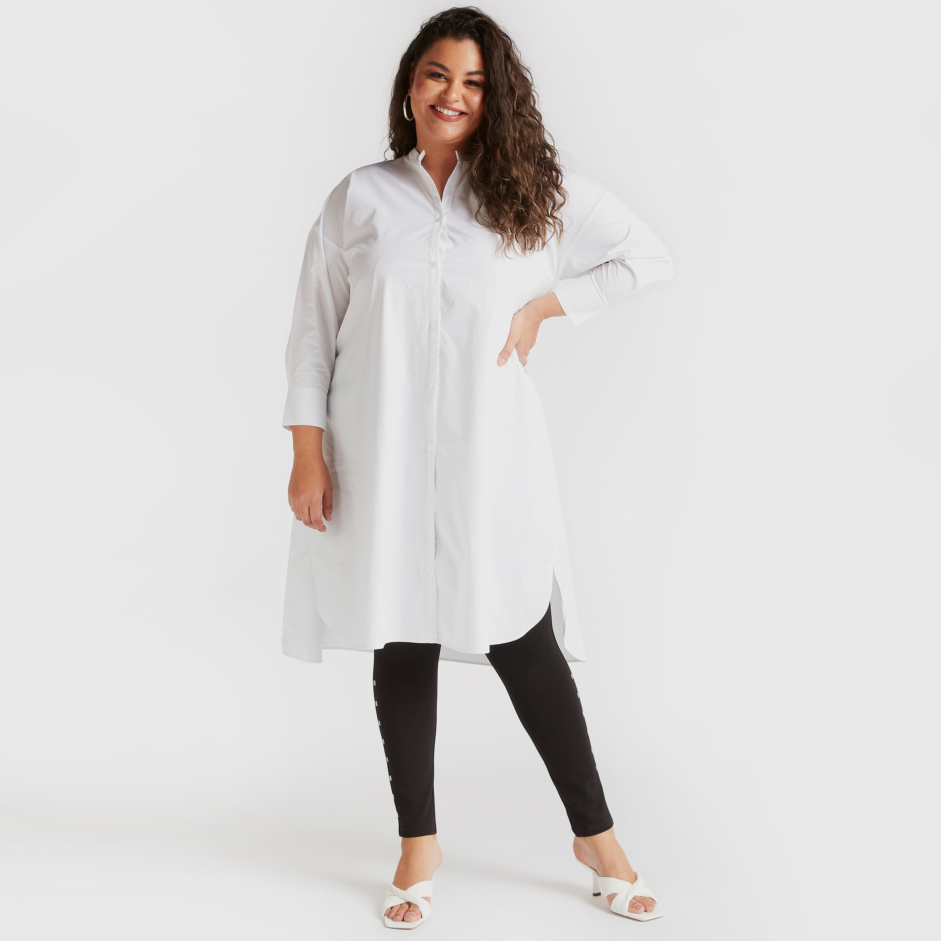 تونك طويل سادة بياقة ماندرين وأكمام طويلة-women-clothing-shirtsandblouses-blouses-image-4