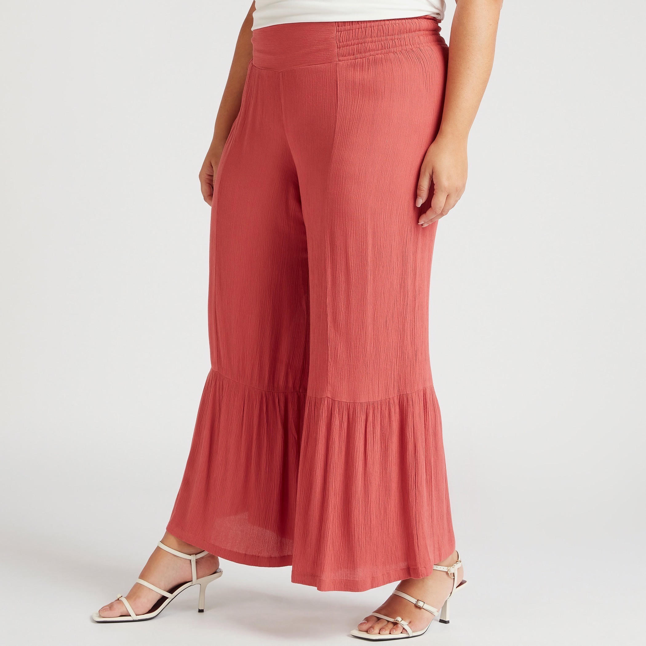 بنطلون واسع بخصر مطّاطي متوسّط الارتفاع-women-clothing-bottoms-trousers-image-4
