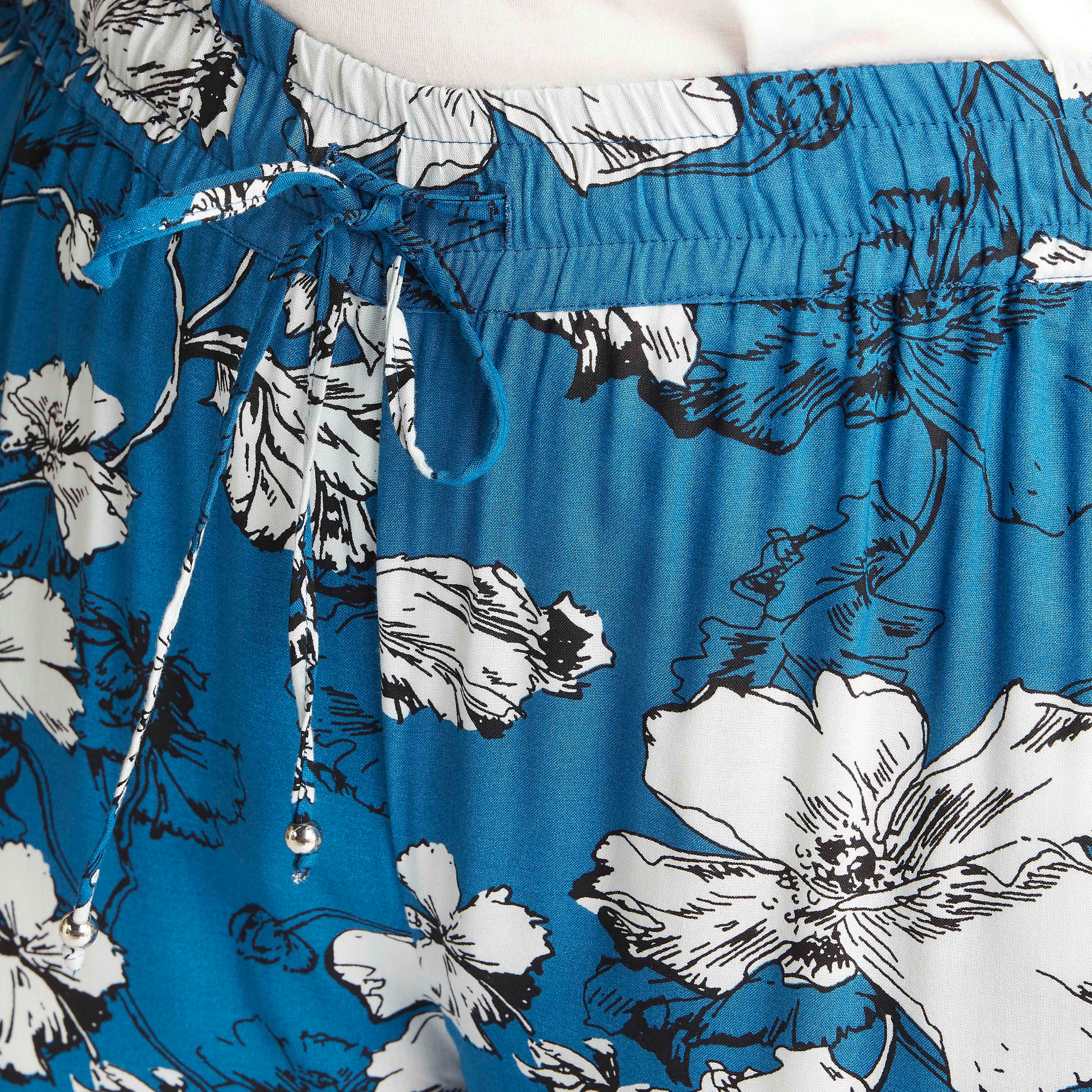 بنطلون بأرجل واسعة ورباط إغلاق وطبعات زهرية-women-clothing-bottoms-trousers-image-3