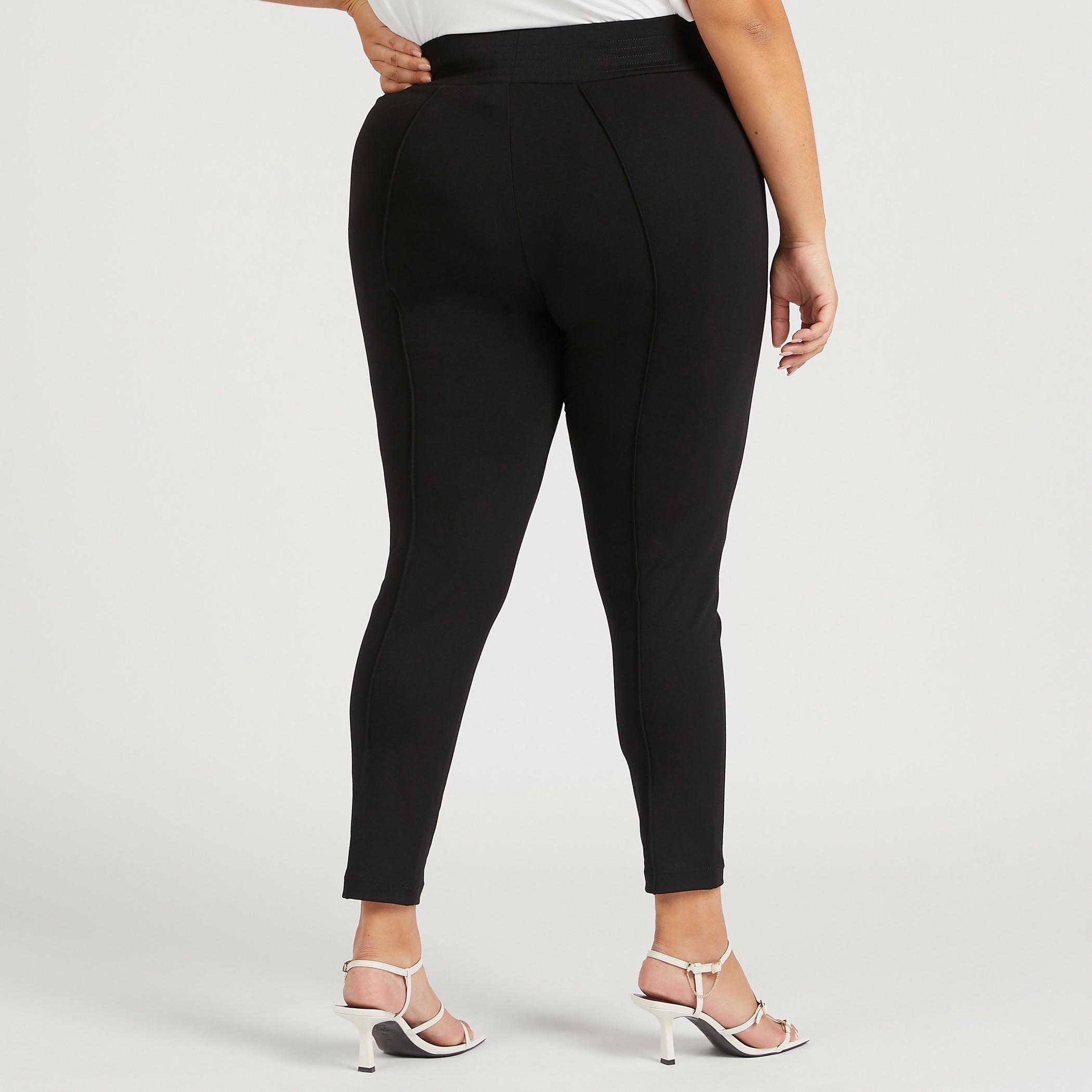 Solid Mid-Rise Leggings with Elasticated Waistband-women-clothing-bottoms-leggings-image-4