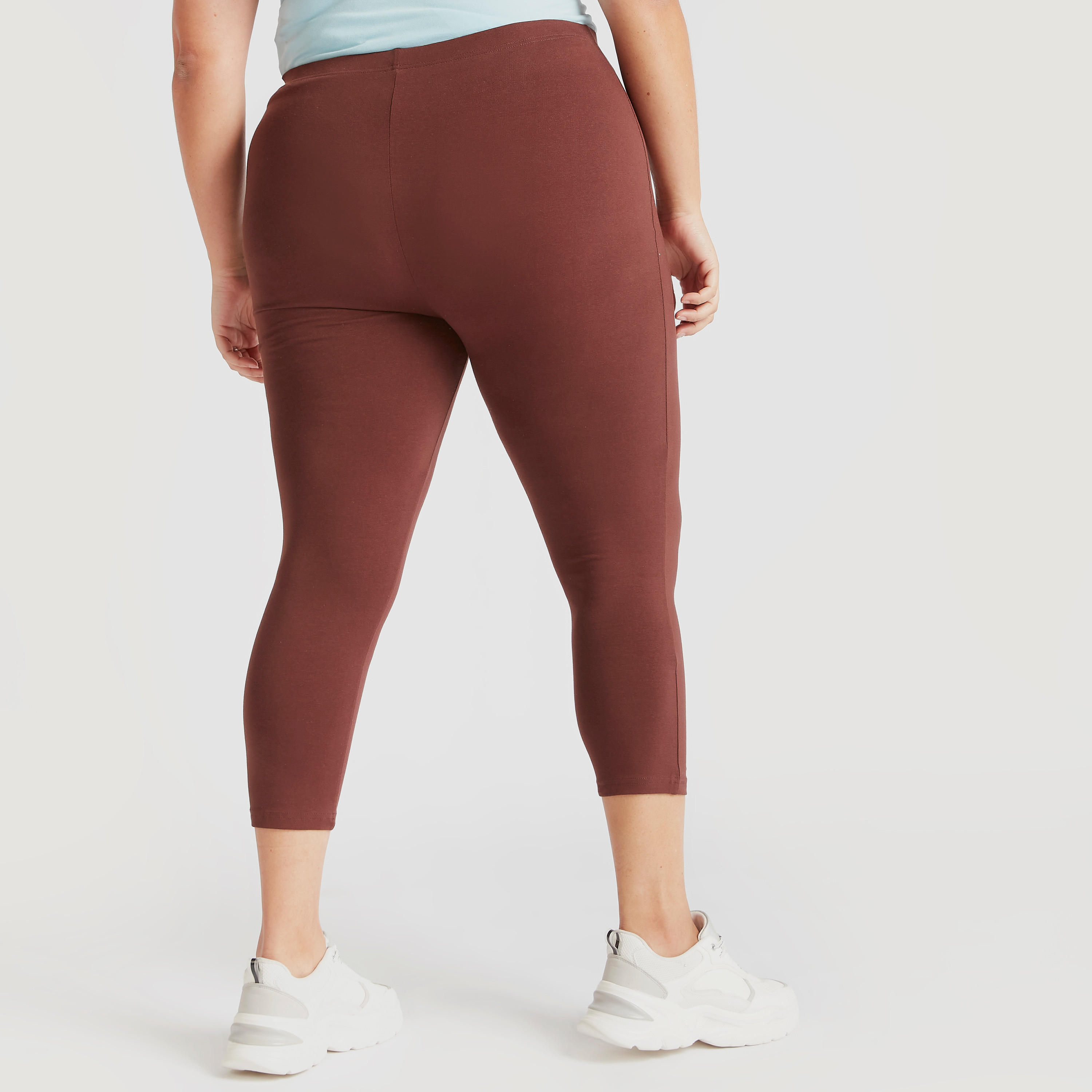 بنطلون ليقنز سادة بخصر مطّاطي-women-clothing-bottoms-leggings-image-1