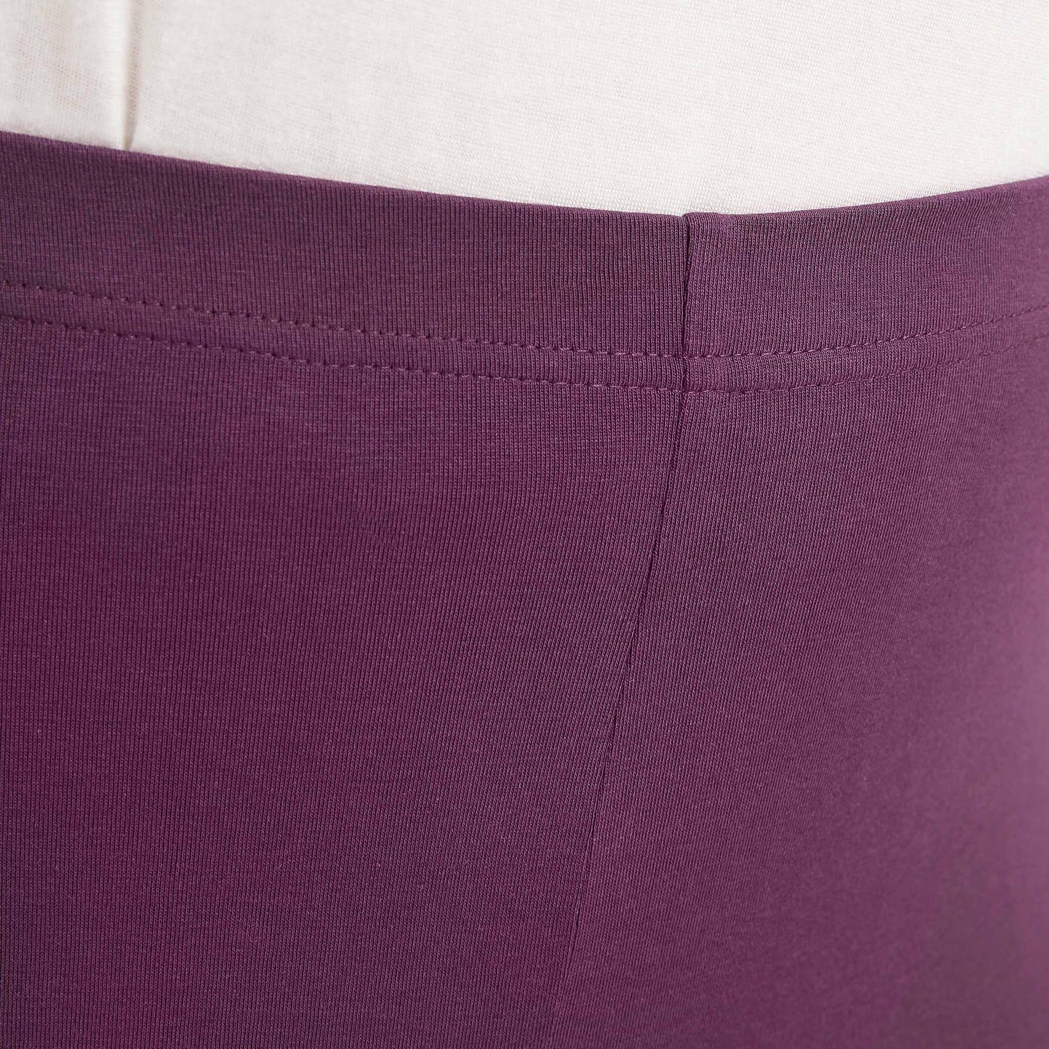 Solid 3/4 Leggings with Elasticated Waistband-women-clothing-bottoms-leggings-image-3