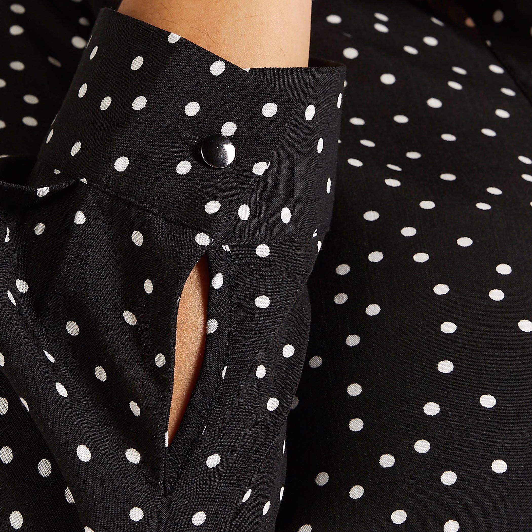 Polka Dots Print Shirt with Long Sleeves-women-clothing-shirtsandblouses-blouses-image-5
