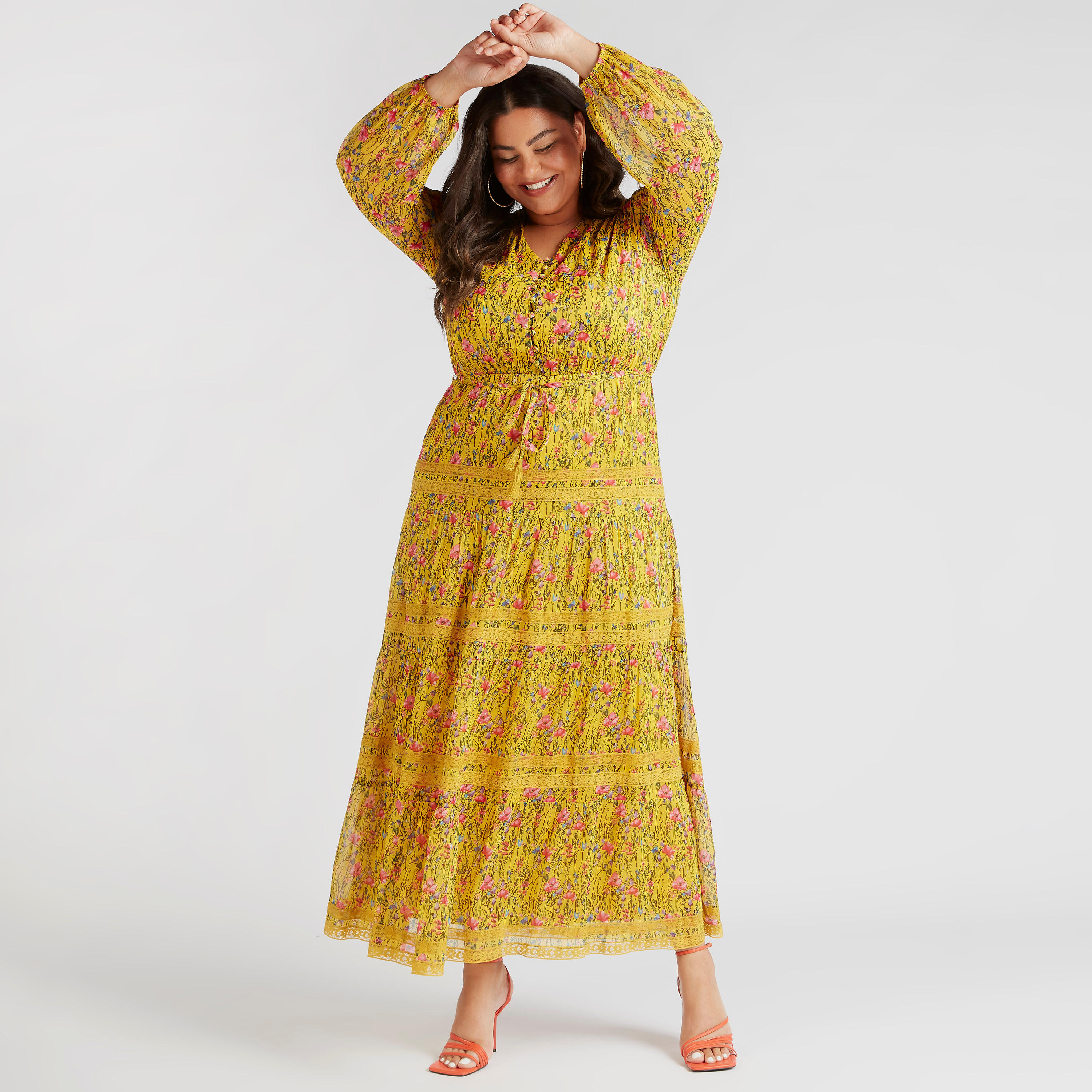 فستان طويل متعدّد الطبقات بطبعات أزهار وأكمام طويلة-women-clothing-dresses-image-1