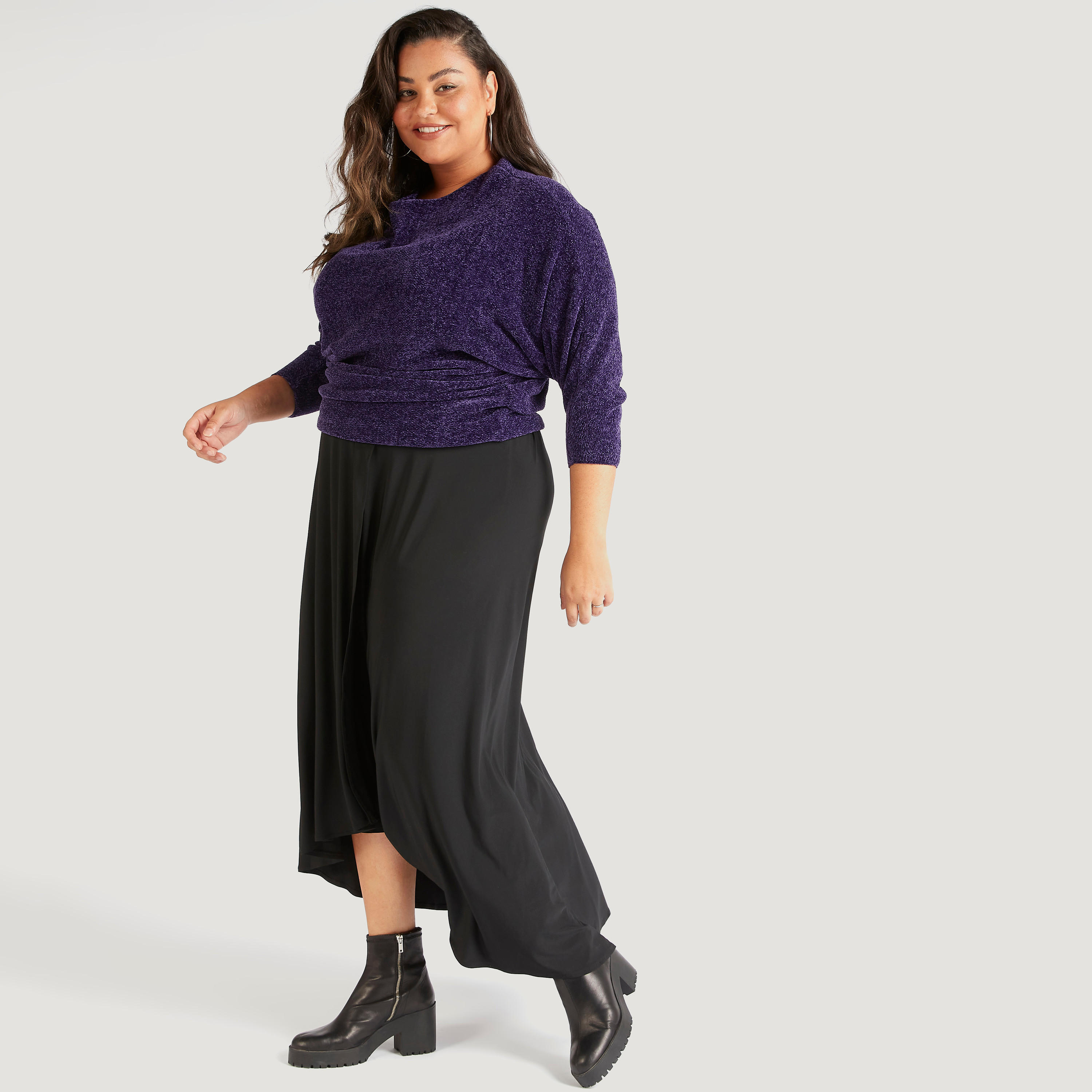 Textured Sweater with Long Sleeves-women-winterwear-cardigansandjumpers-cardigans-image-2