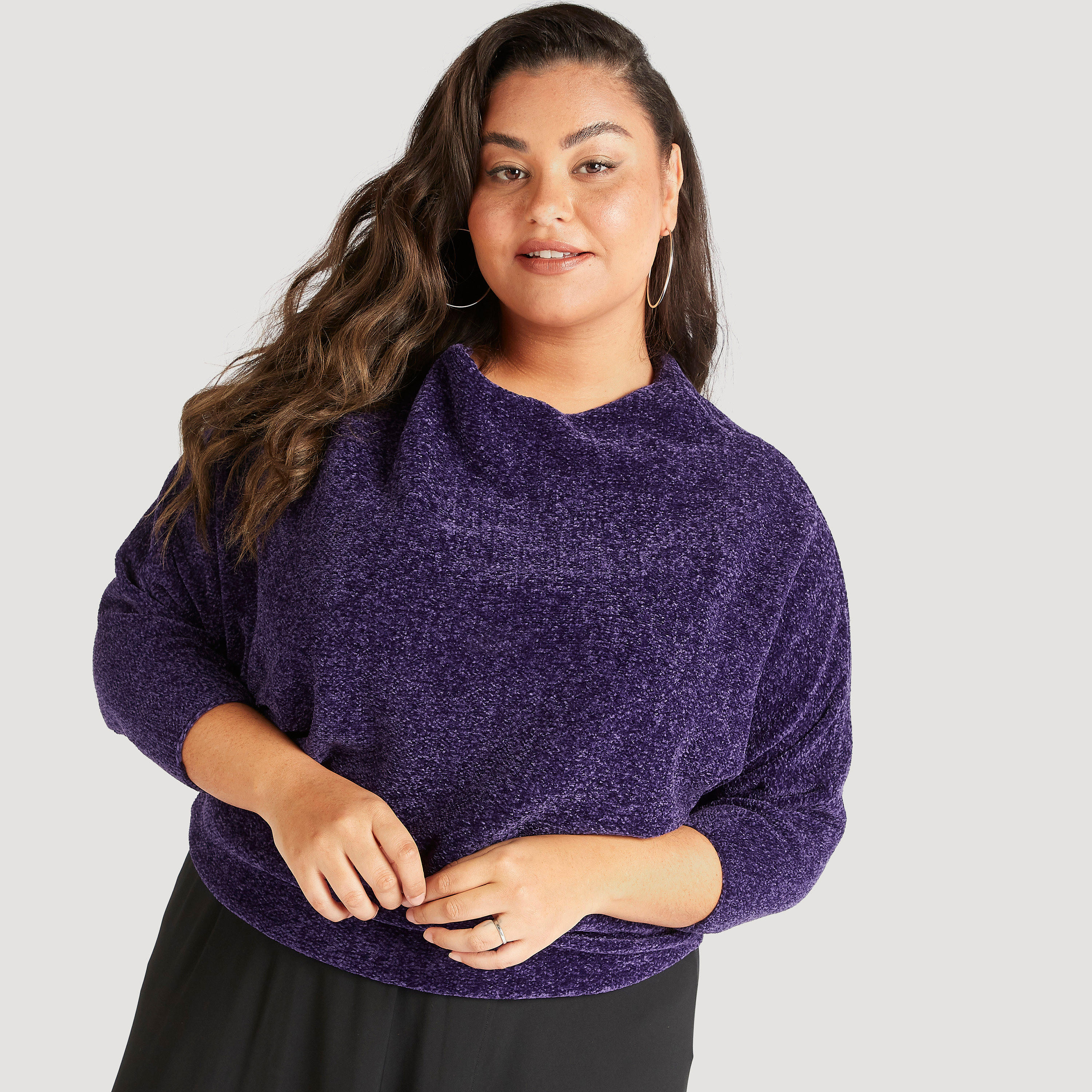 Textured Sweater with Long Sleeves-women-winterwear-cardigansandjumpers-cardigans-image-1
