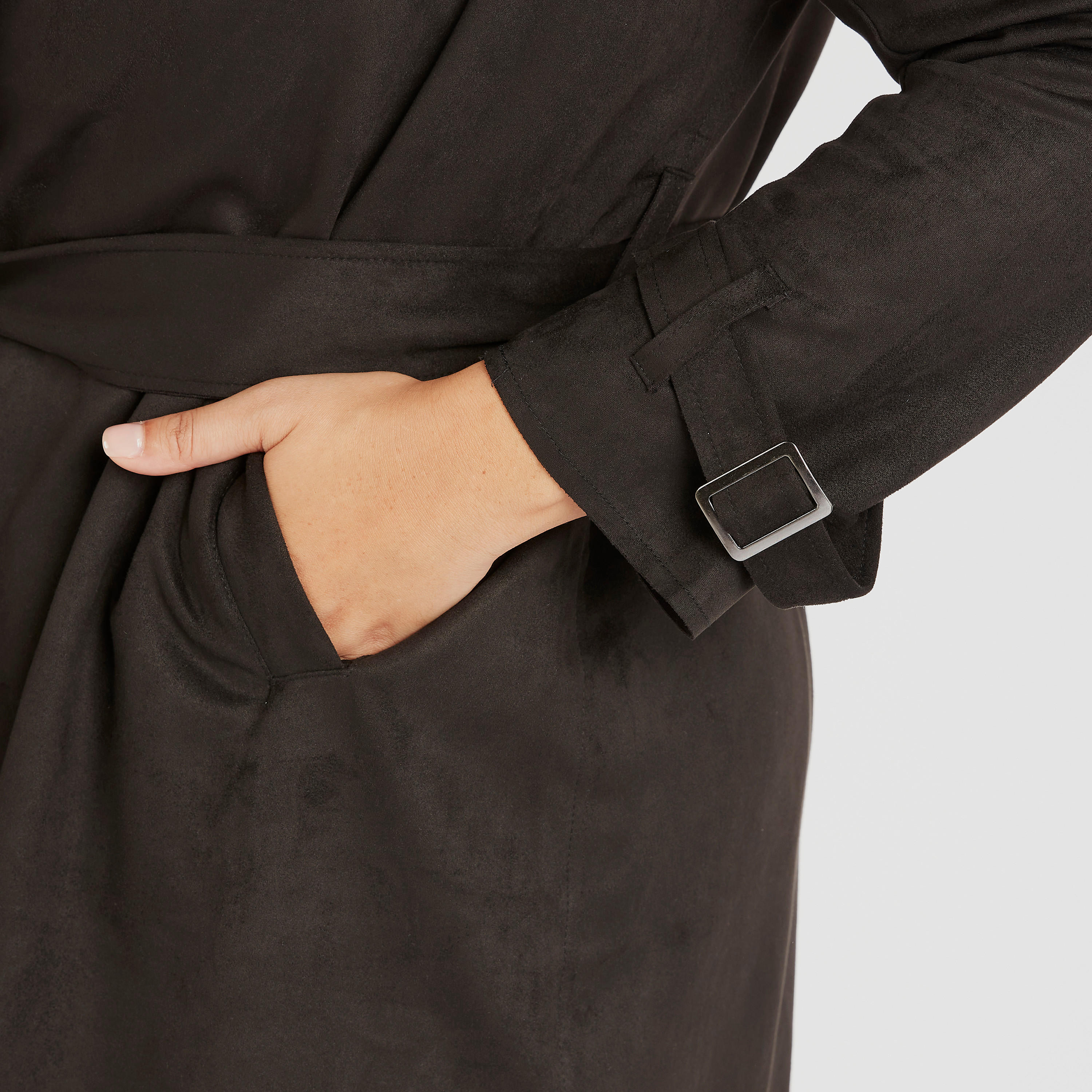 Textured Overcoat with Belt and Long Sleeves-women-clothing-coatsandjackets-coats-image-5