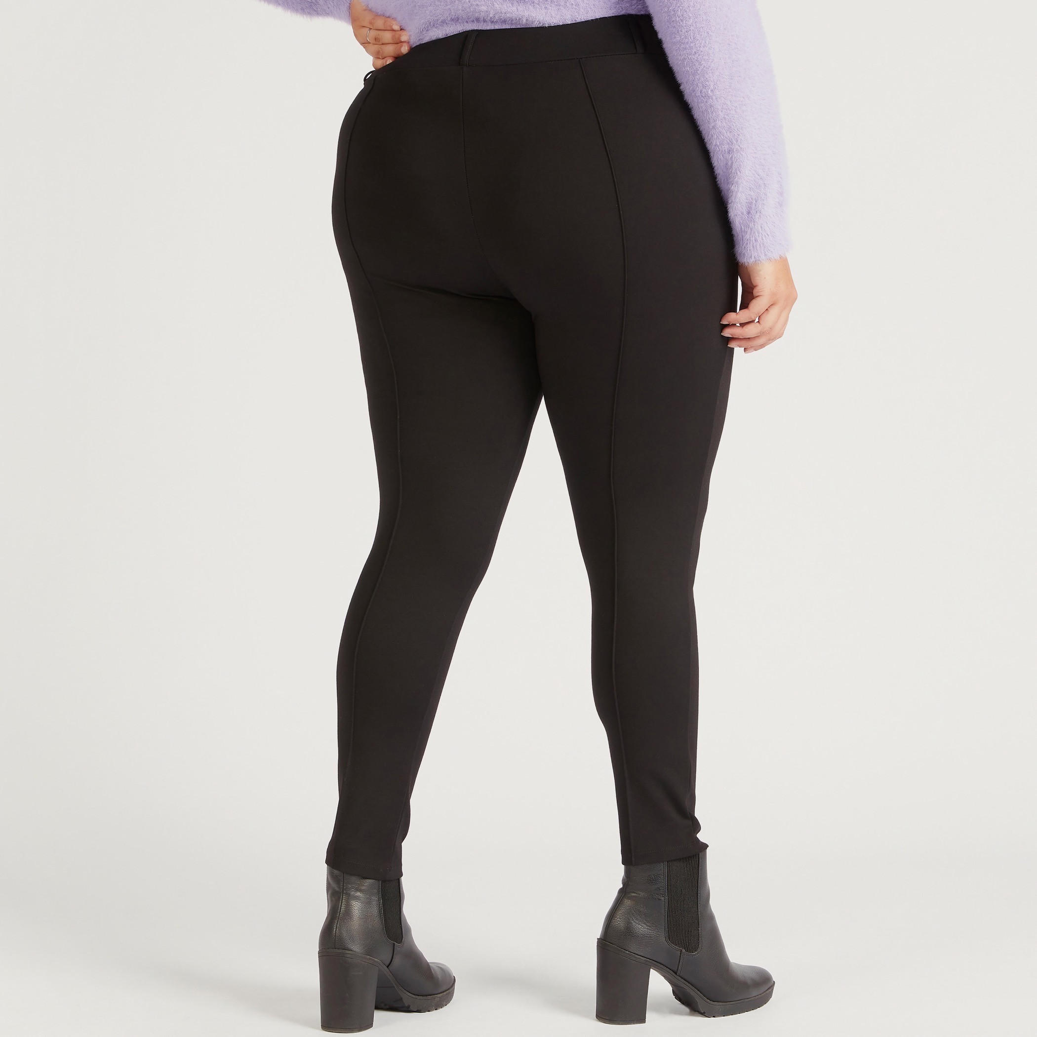 Solid Mid-Rise Treggings with Elasticated Waistband-women-clothing-bottoms-leggings-image-4