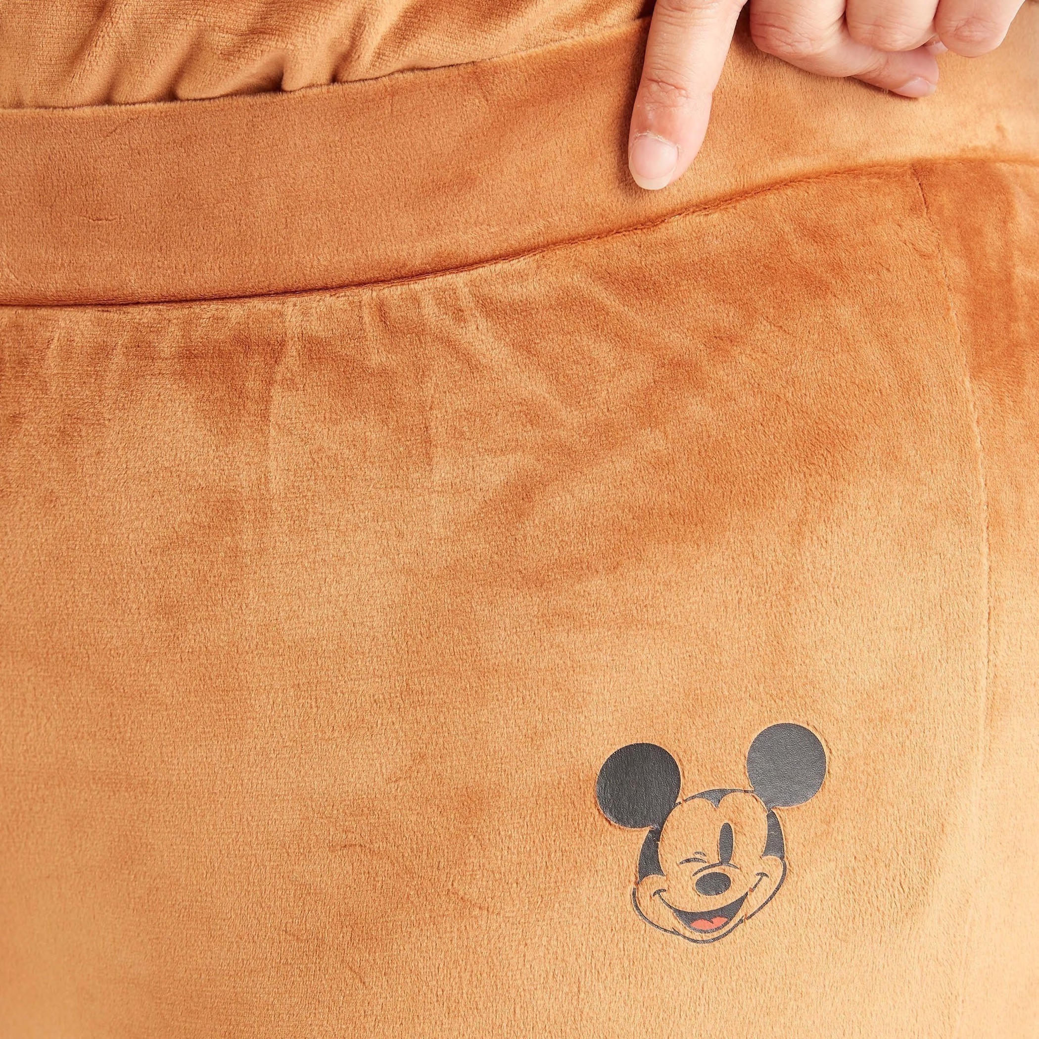 Mickey Mouse Textured Joggers with Elasticated Waistband-women-clothing-bottoms-joggers-image-3