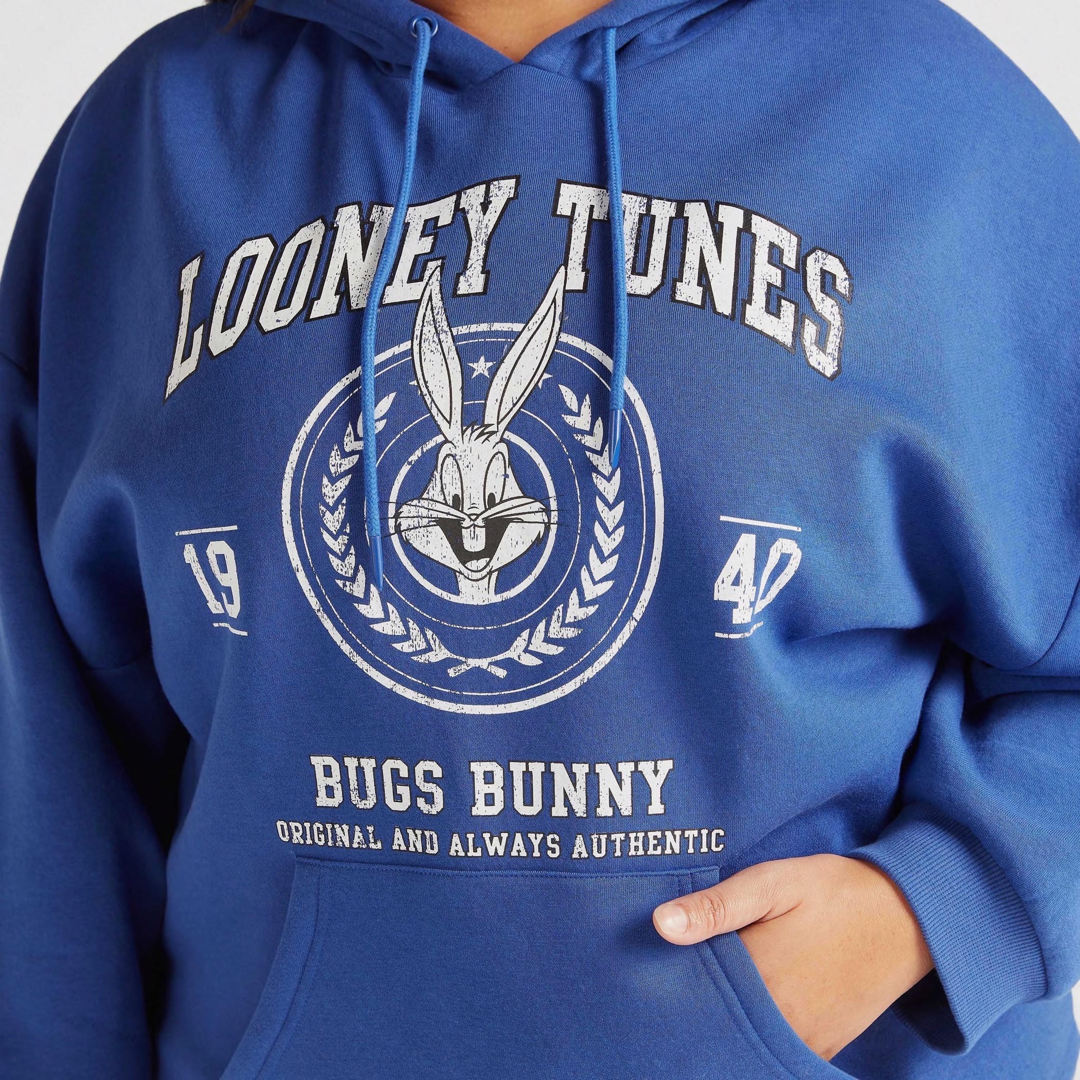 هودي بجيب كنغر وطبعات لوني تيونز-women-winterwear-hoodiesandsweatshirts-sweatshirts-image-3