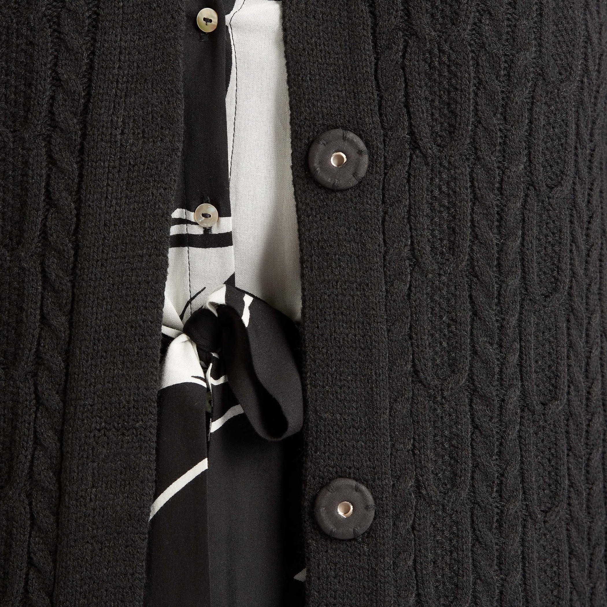 سترة طويلة بارزة الملمس بتفاصيل فرو وأربطة على الخصر-women-winterwear-cardigansandjumpers-cardigans-image-5