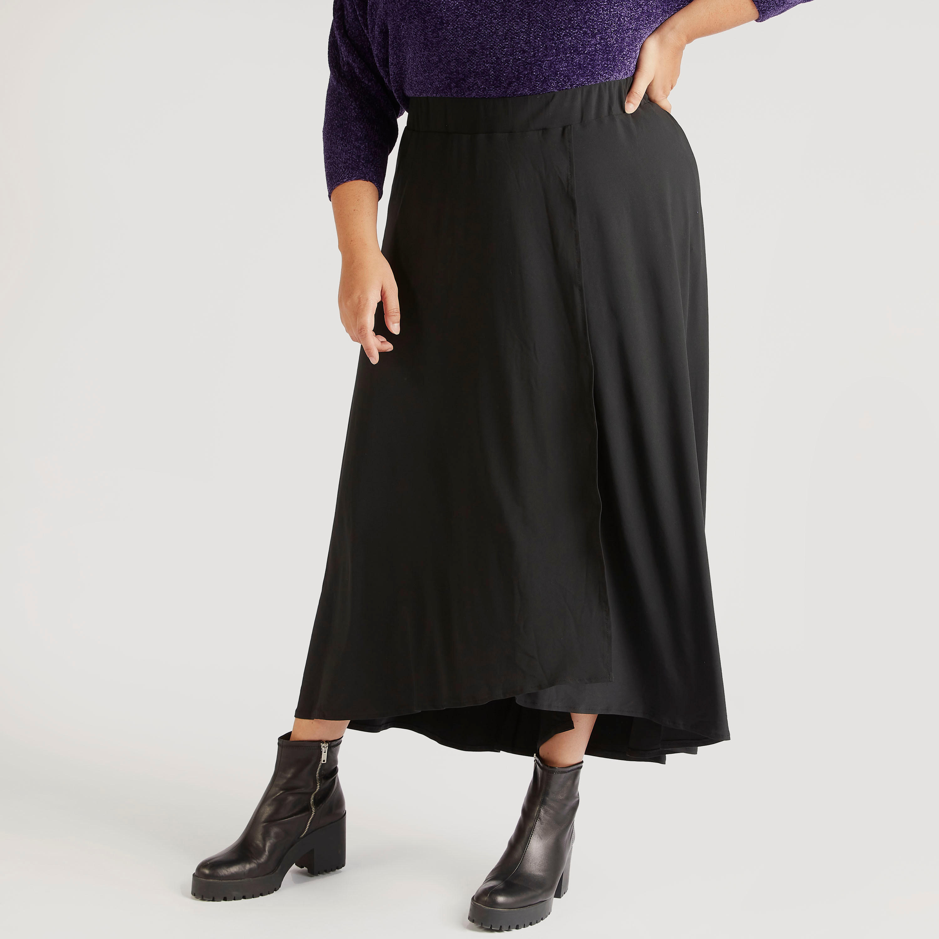 تنّورة سادة ملفوفة-women-clothing-bottoms-skirts-image-4