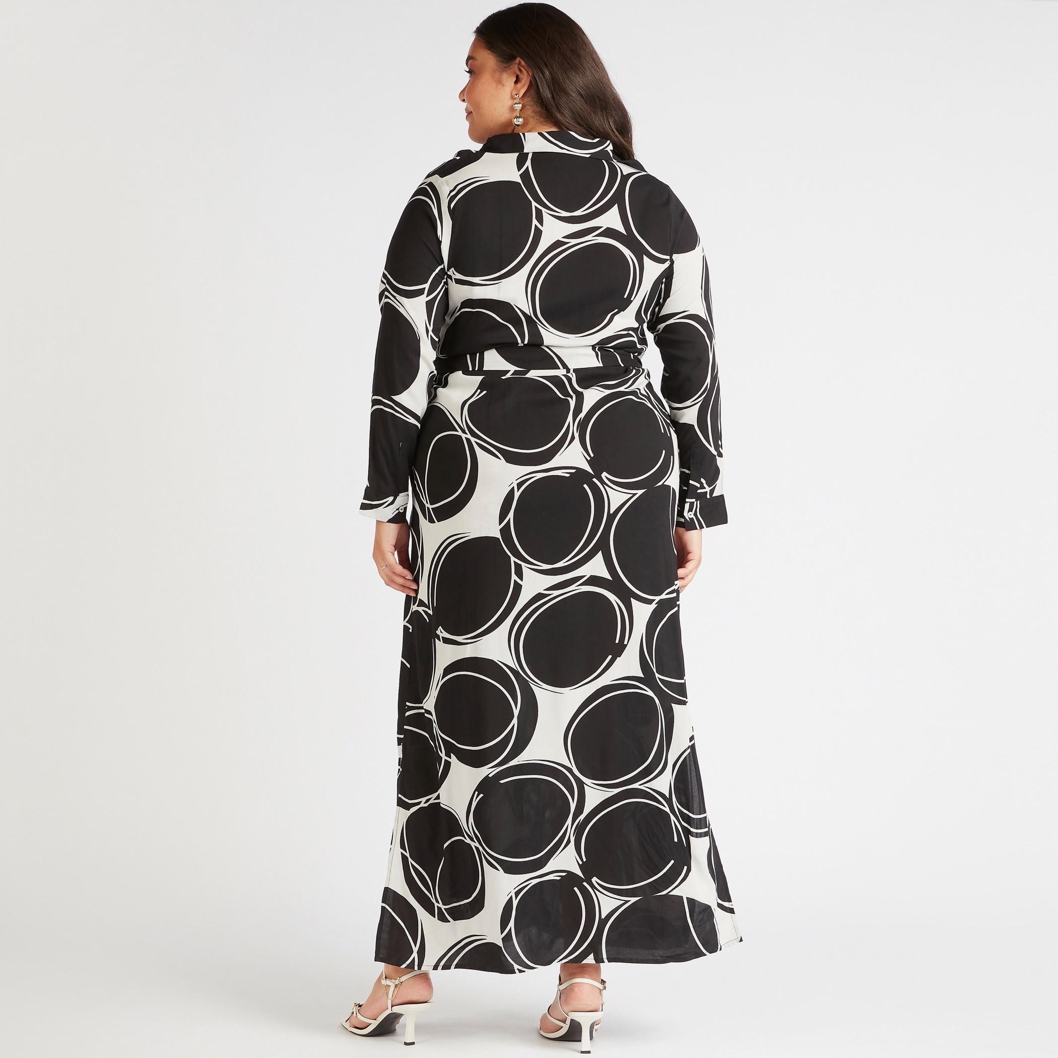 فستان قميص طويل بأكمام طويلة وأربطة وطبعات-women-clothing-dresses-image-4